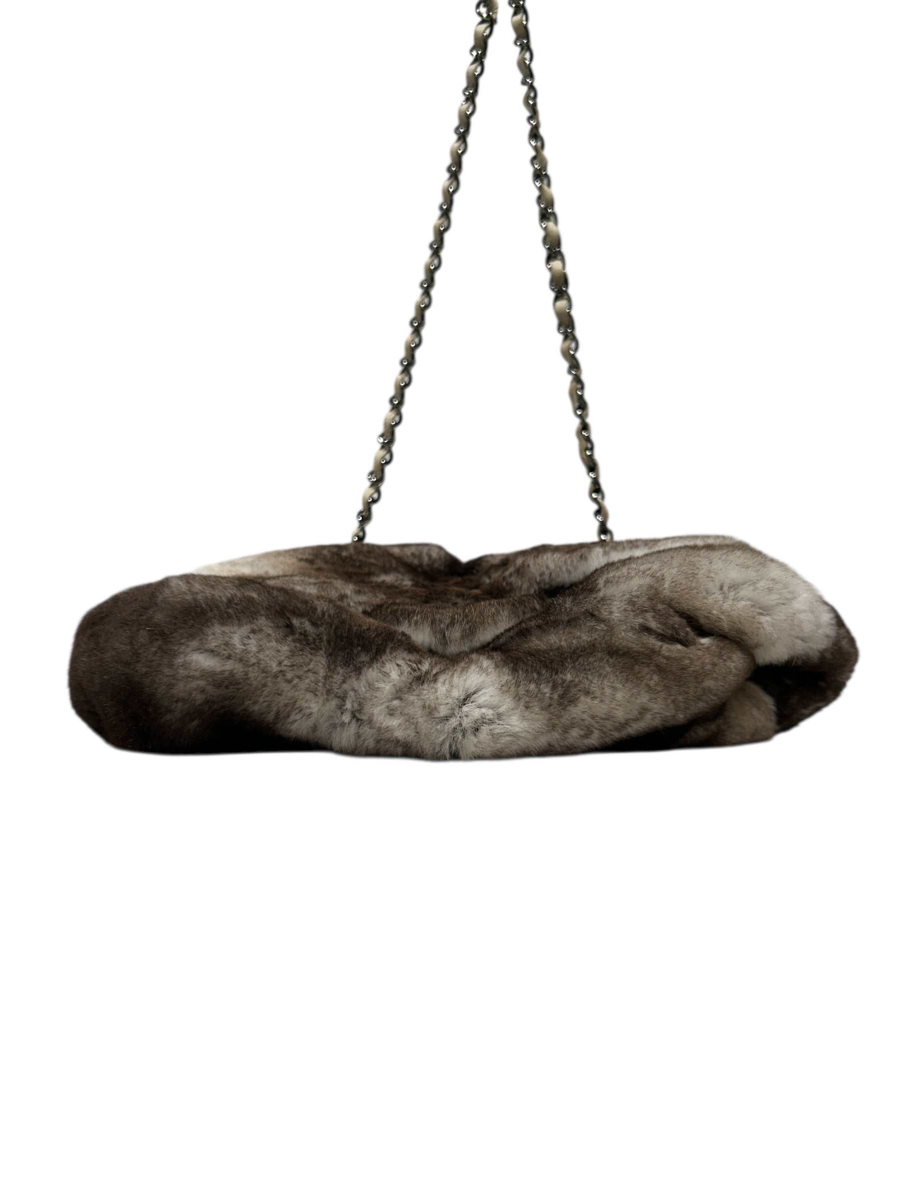 CHANEL/Bag/Animal Pattern/Fur/GRY/CHINCHILLA FUR FLAP BAG view 3