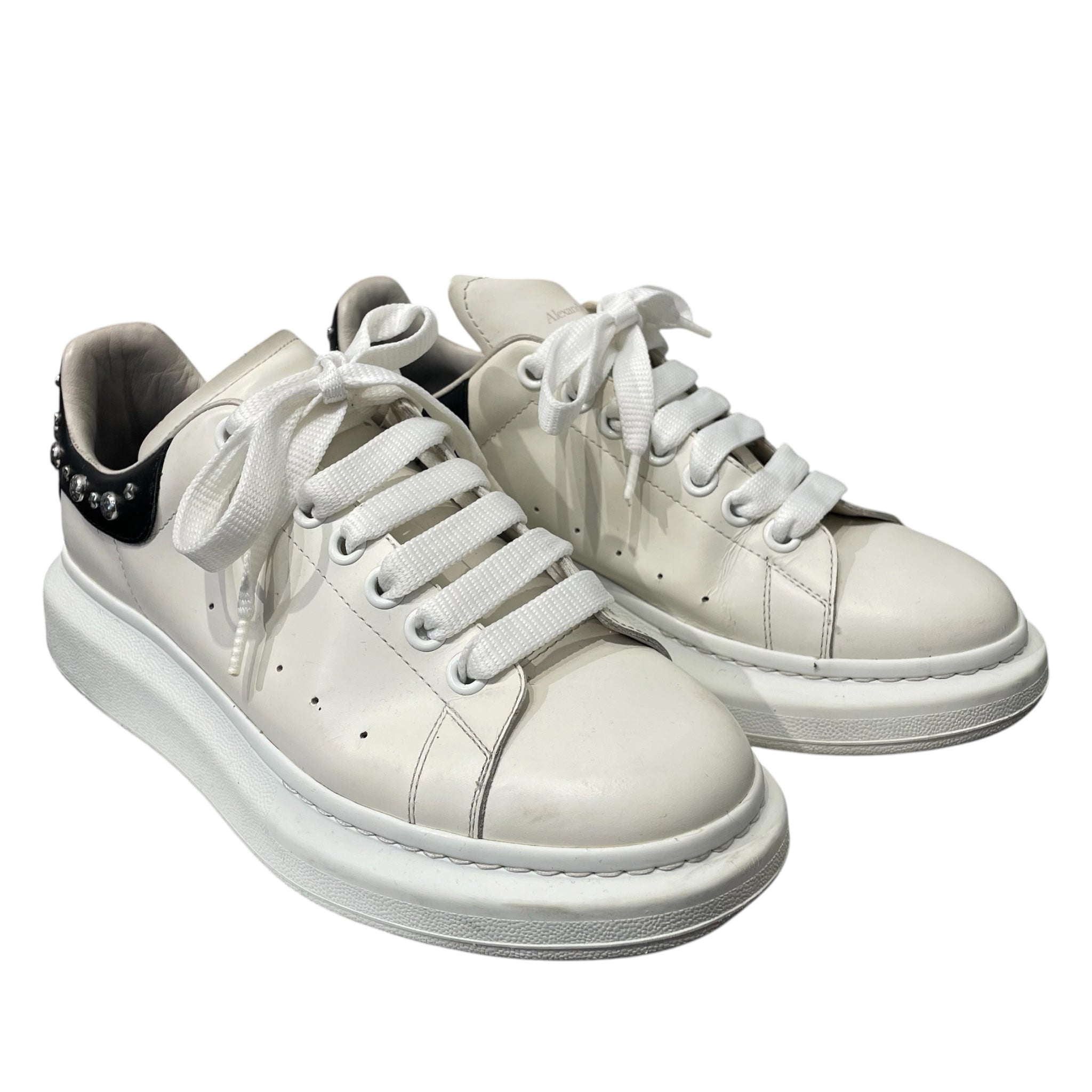 Alexander McQueen/Low-Sneakers/EU 41/Leather/WHT/Studs/OVERSIZED SNEAK SILVER STUDS view 1