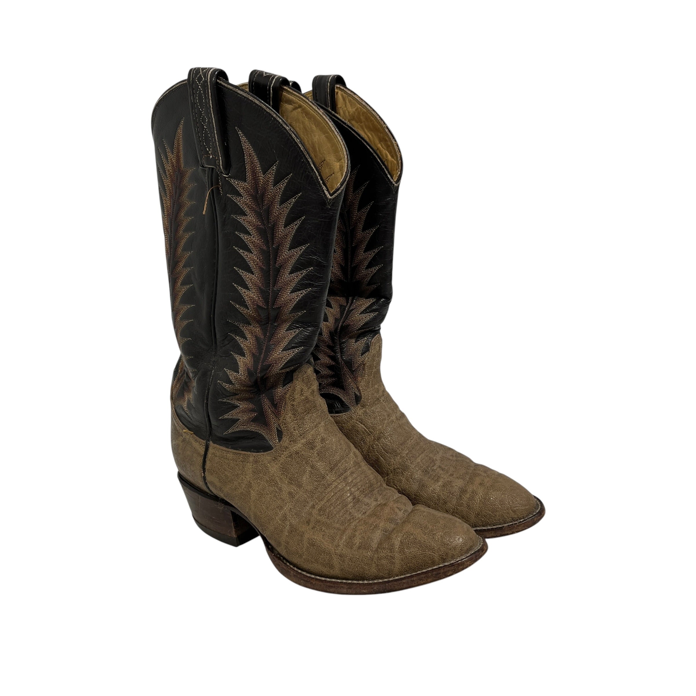 TONY LAMA/Cowboy Boots/US 7.5/Animal Pattern/GRY/elephant view 1