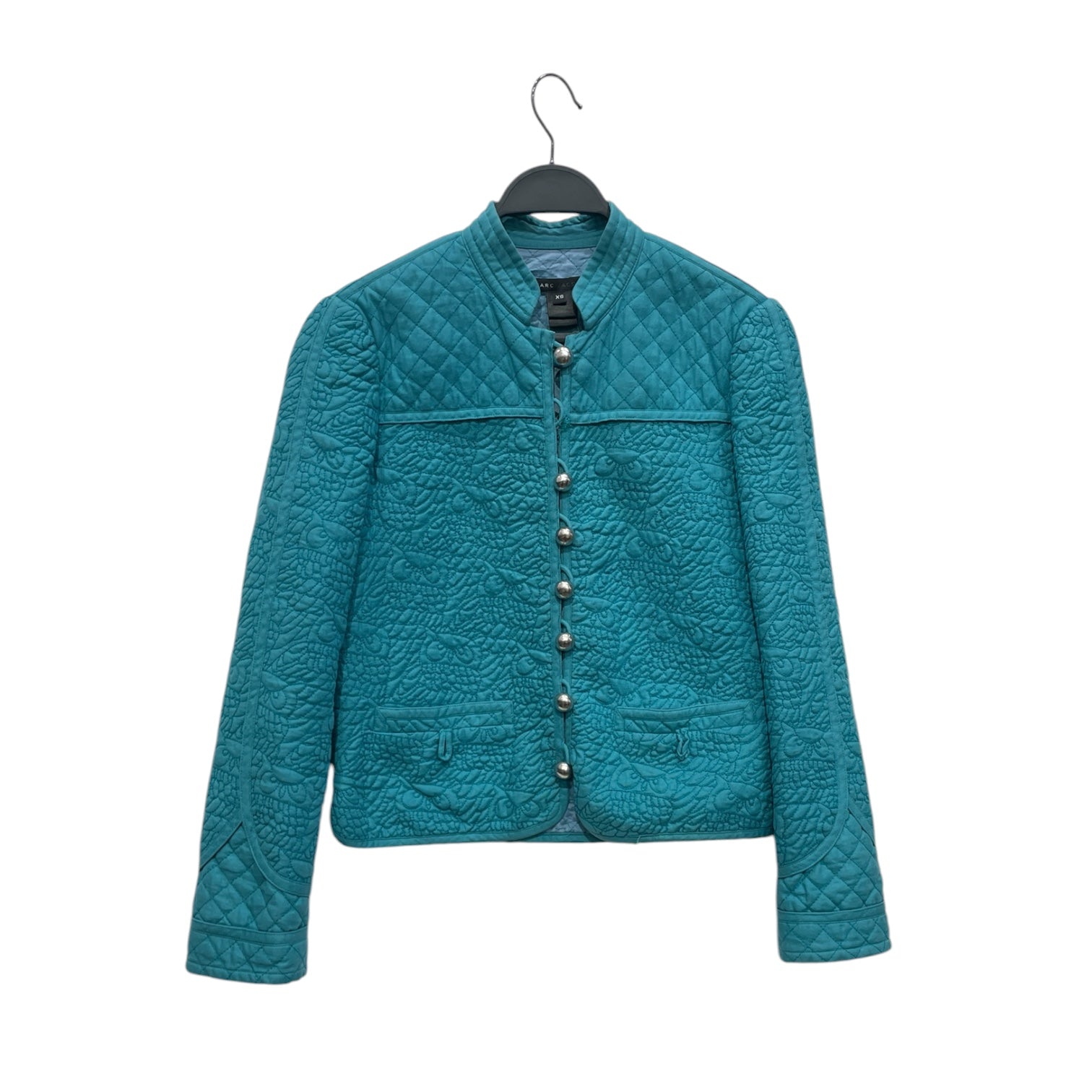 MARC JACOBS/Quilted Jkt/XS/Border/Cotton/BLU/BUTTON CLOSURE/OWLS view 1