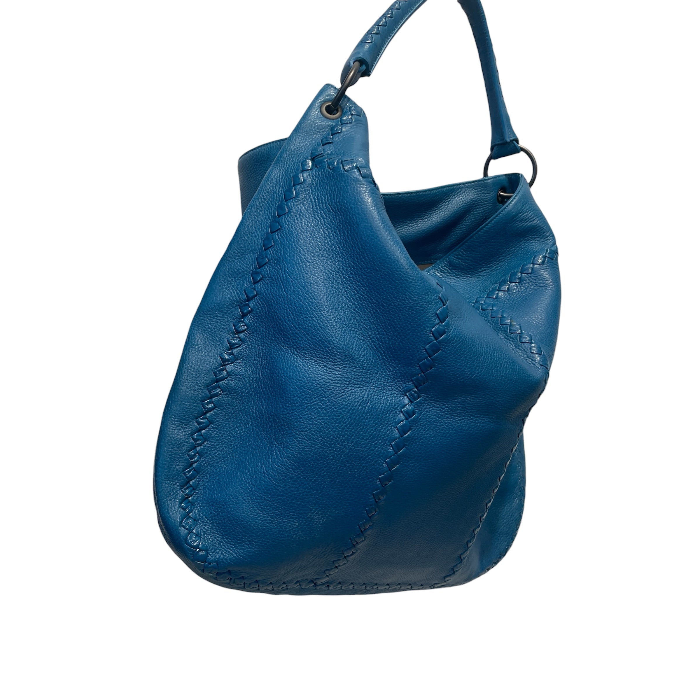 BOTTEGA VENETA/Tote Bag/Leather/BLU/INTRECCIATO CERVO HOBO view 7