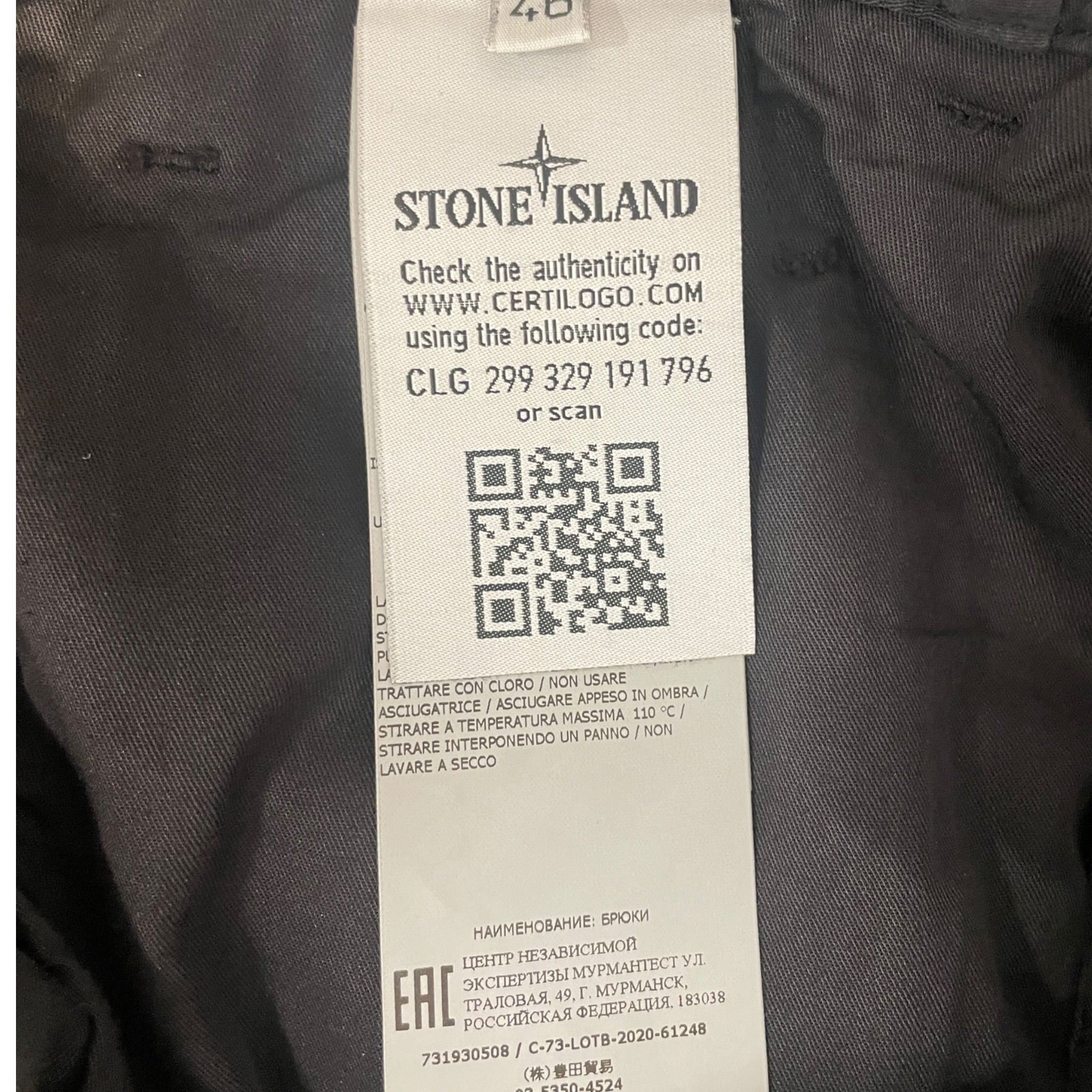 STONE ISLAND/Cargo Pants/46/Cotton/BLK/#731930508/ZIPPER POCKETS view 4
