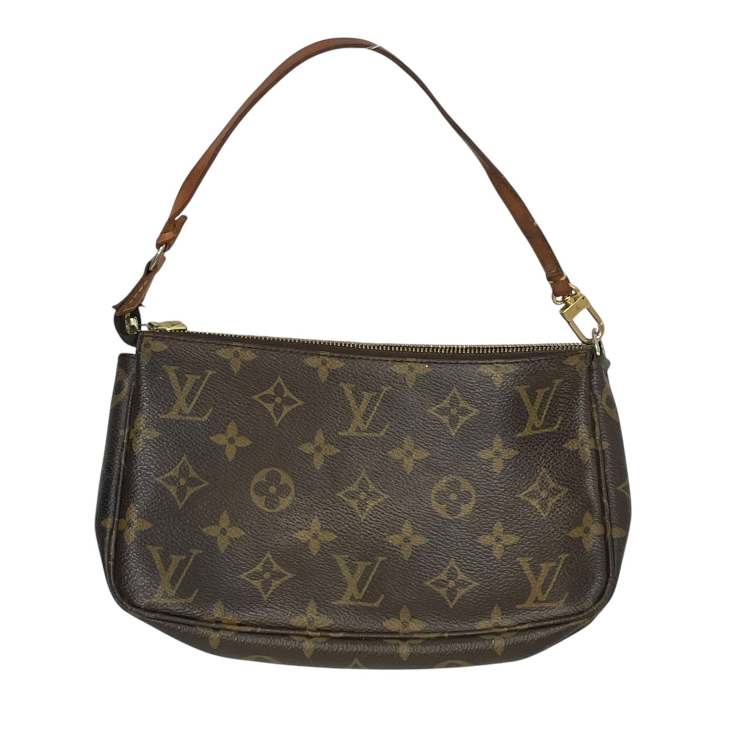 LOUIS VUITTON/Hand Bag/Monogram/Leather/BRW/Pochette view 1