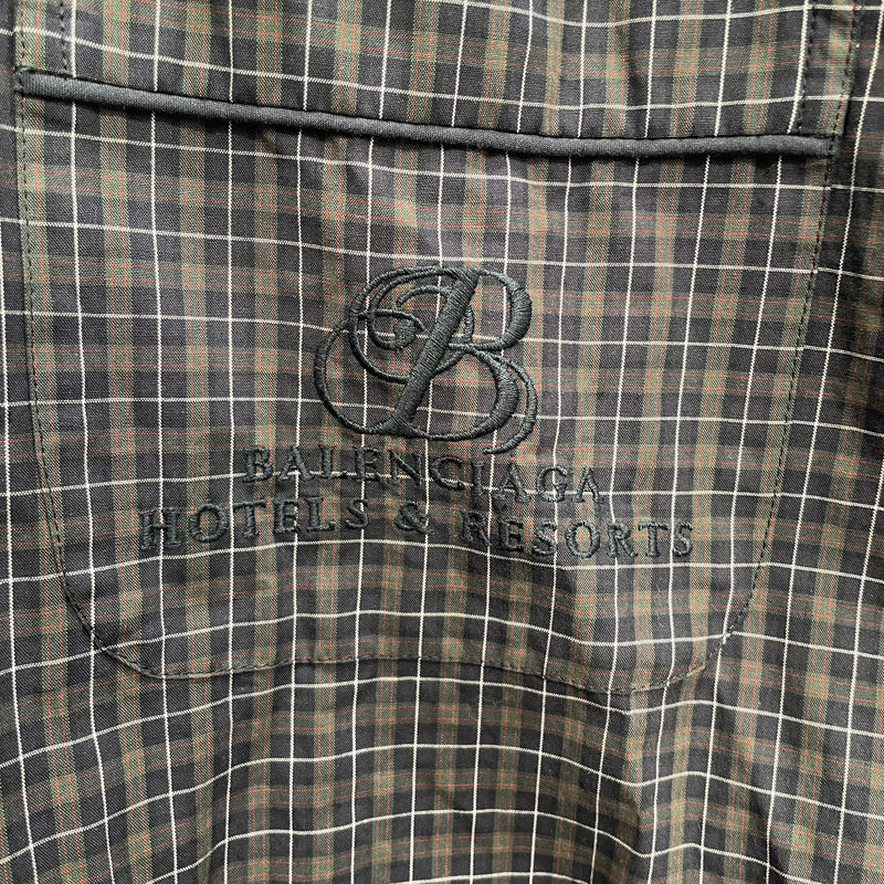 BALENCIAGA/LS Shirt/36/Cotton/GRN/Plaid/HOTELS AND RESORTS