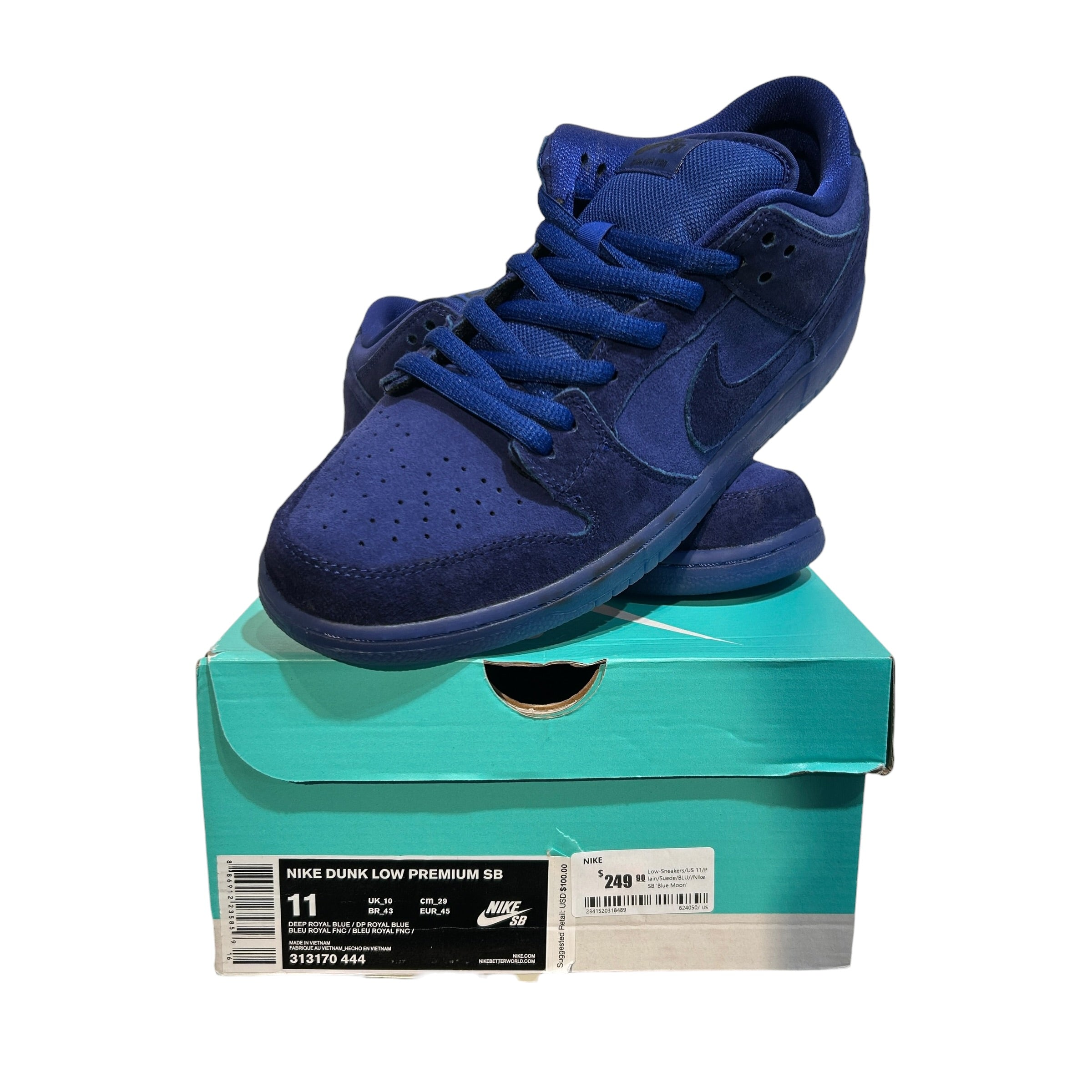NIKE/Low-Sneakers/US 11/Suede/BLU/Nike SB 'Blue Moon' view 4