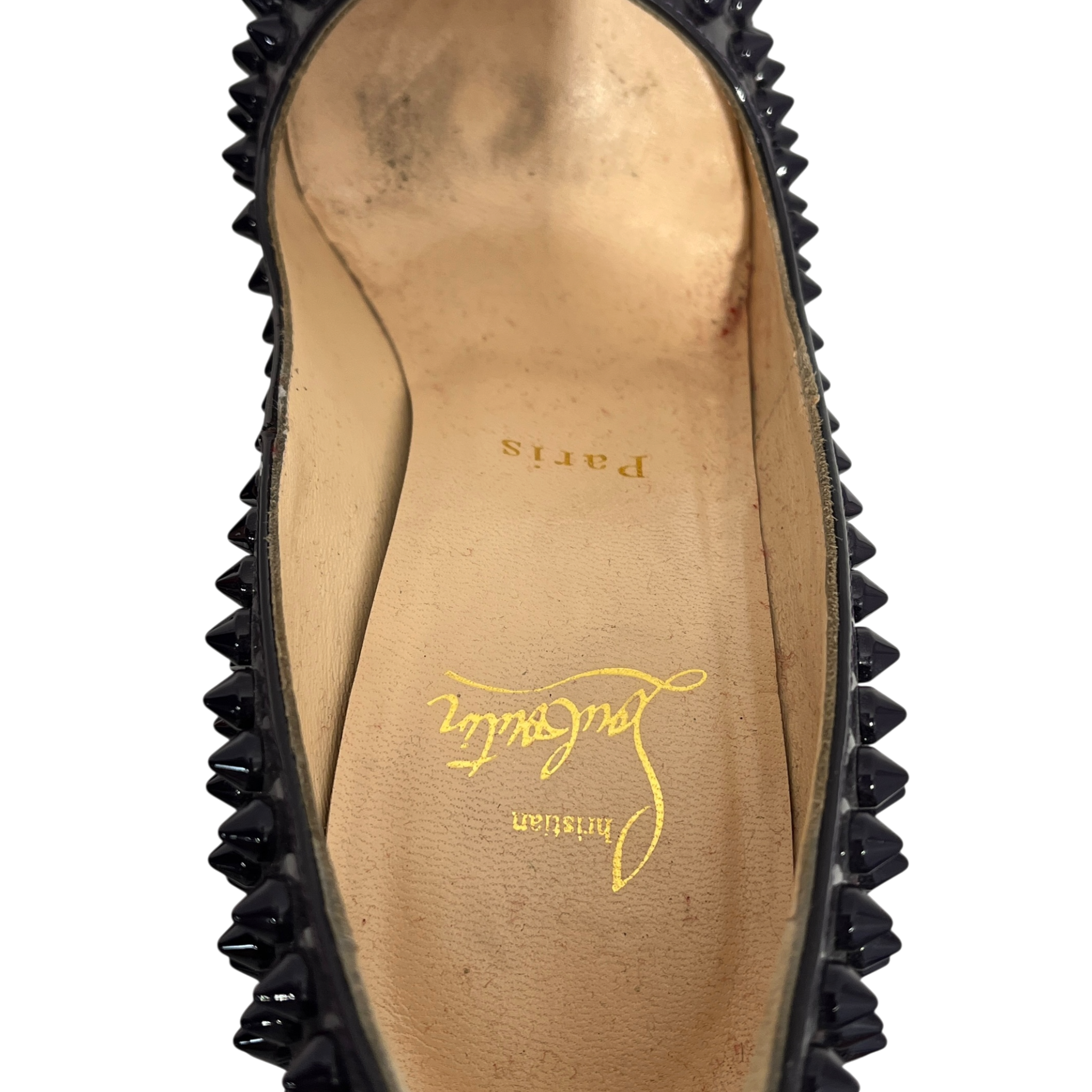 Christian Louboutin/Heels/EU 35.5/Leather/PPL/U-Tip/Deep PPL Lady Peep Toe Spikes view 4