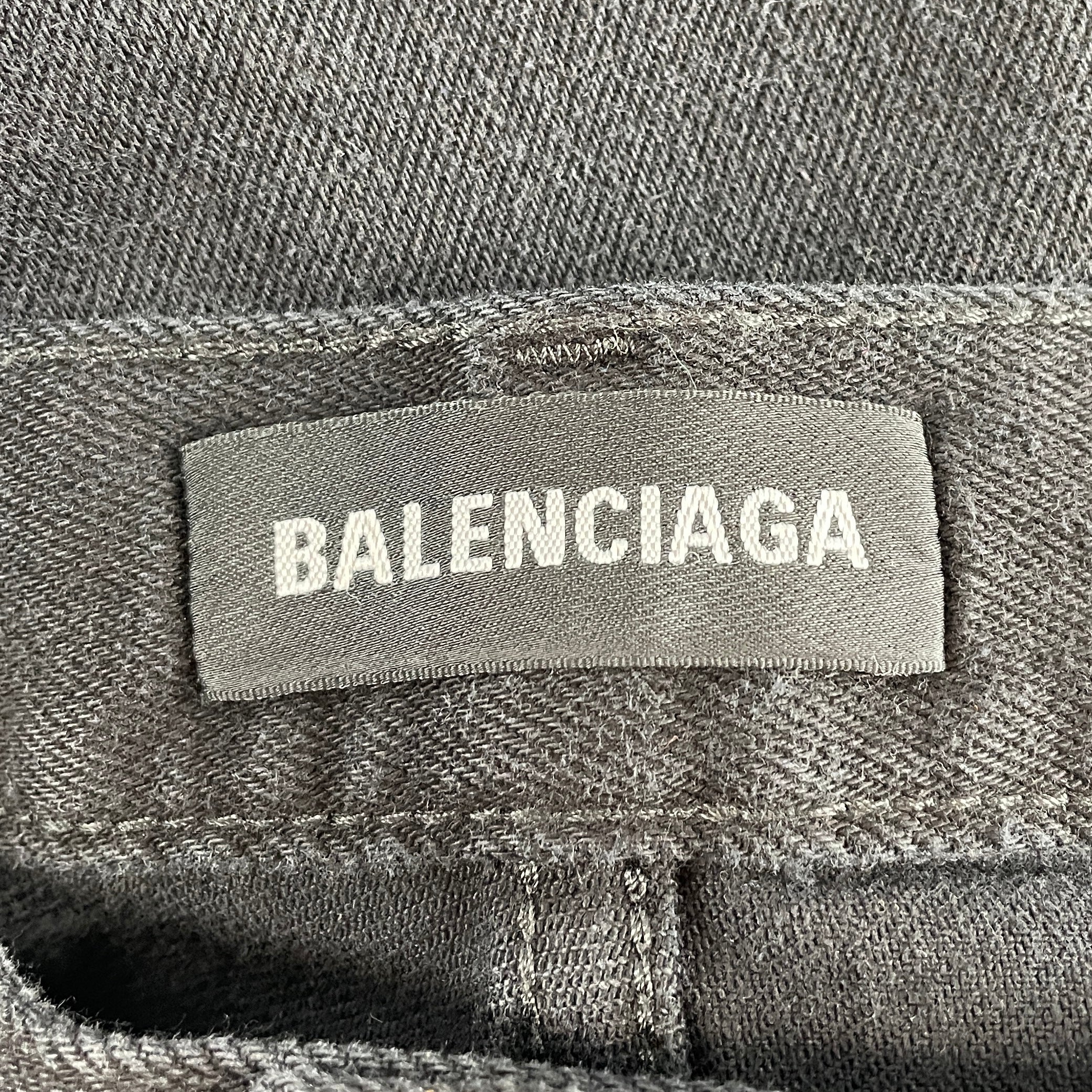 BALENCIAGA/Straight Pants/30/Denim/BLK/2021 SKINNY STRAIGHT view 3