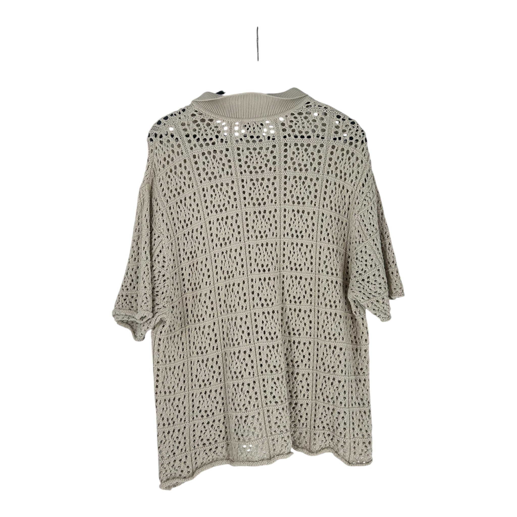 STUSSY/SS Shirt/XL/Cotton/CRM/KNITTED BUTTON DOWN CRM BUTTON view 2