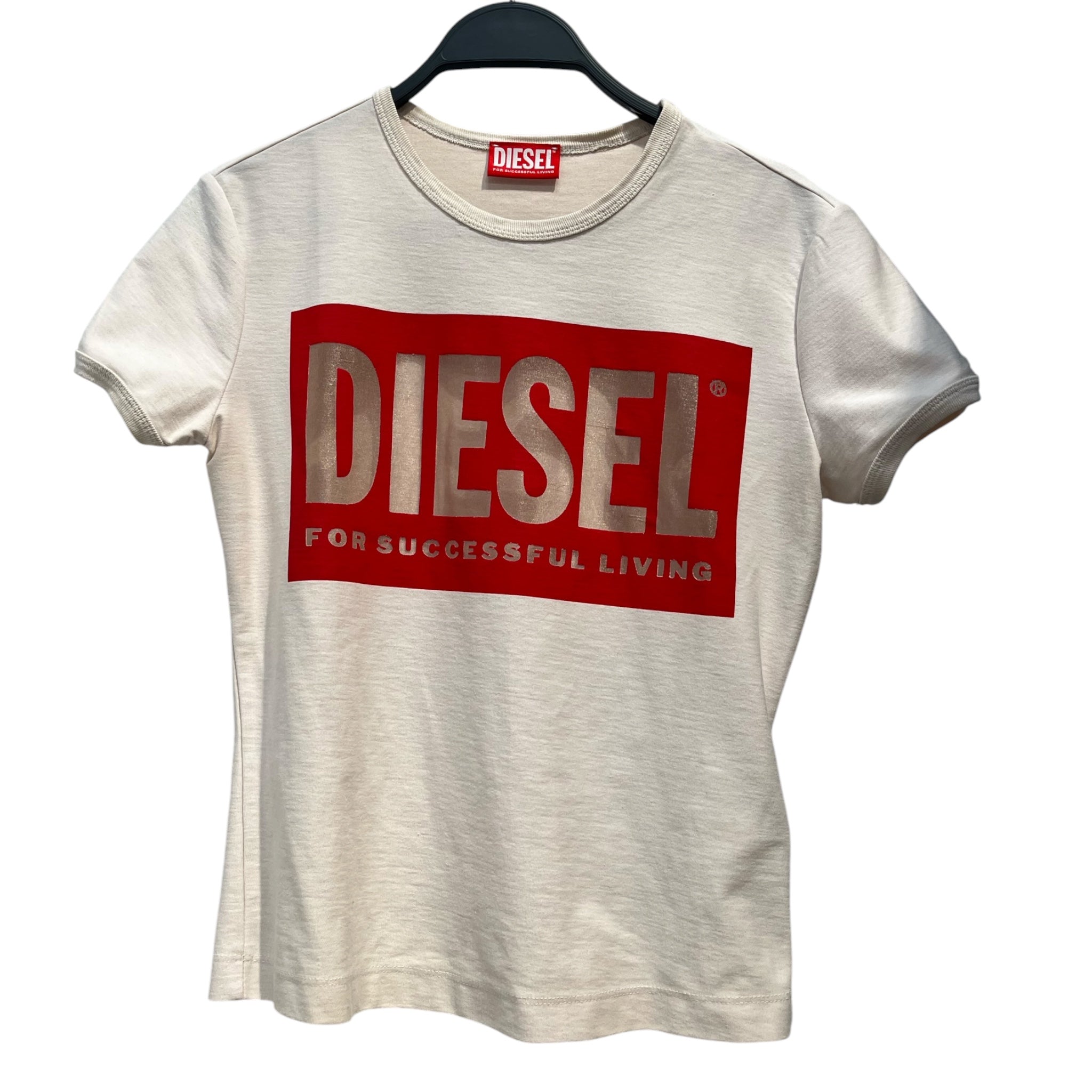 DIESEL/T-Shirt/S/Cotton/BEG/TRANSLUCENT FRONT view 1