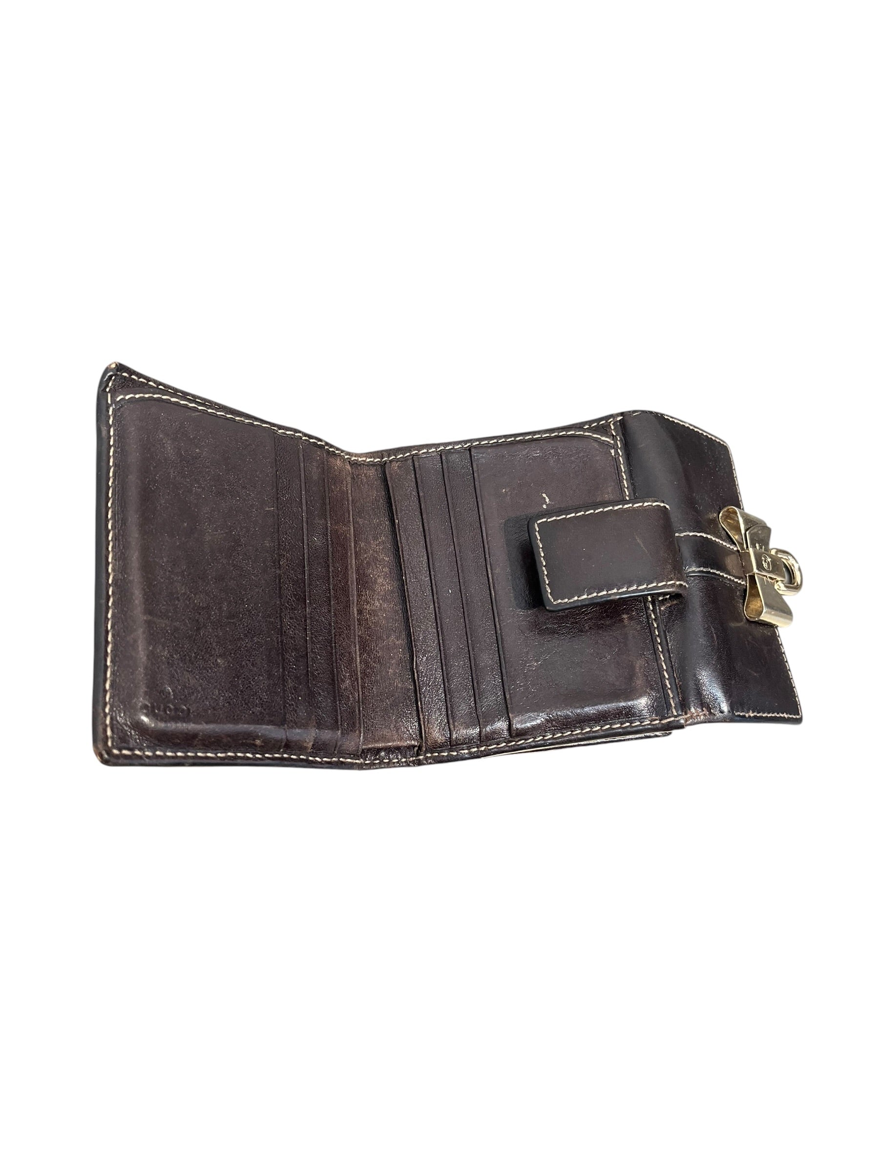GUCCI/Wallet/Monogram/Leather/BRW/L's/GG CANVAS view 4