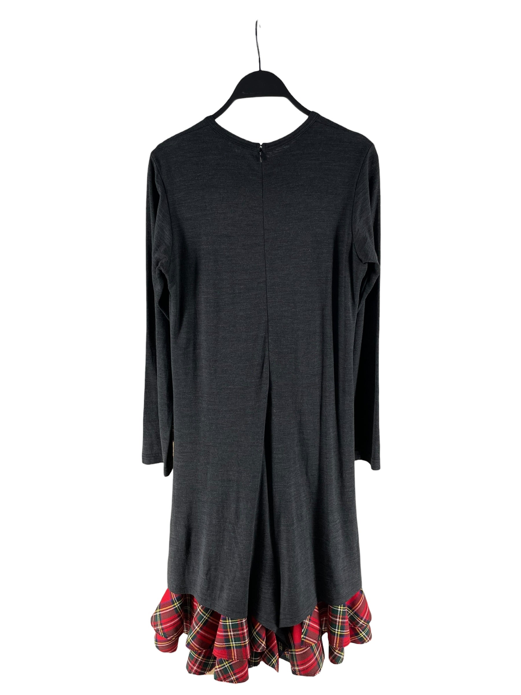 JUNYA WATANABE COMME des GARCONS/SL Dress/S/Plaid/Cotton/GRY/PLAID UNDER SKIRT AD2017 view 2