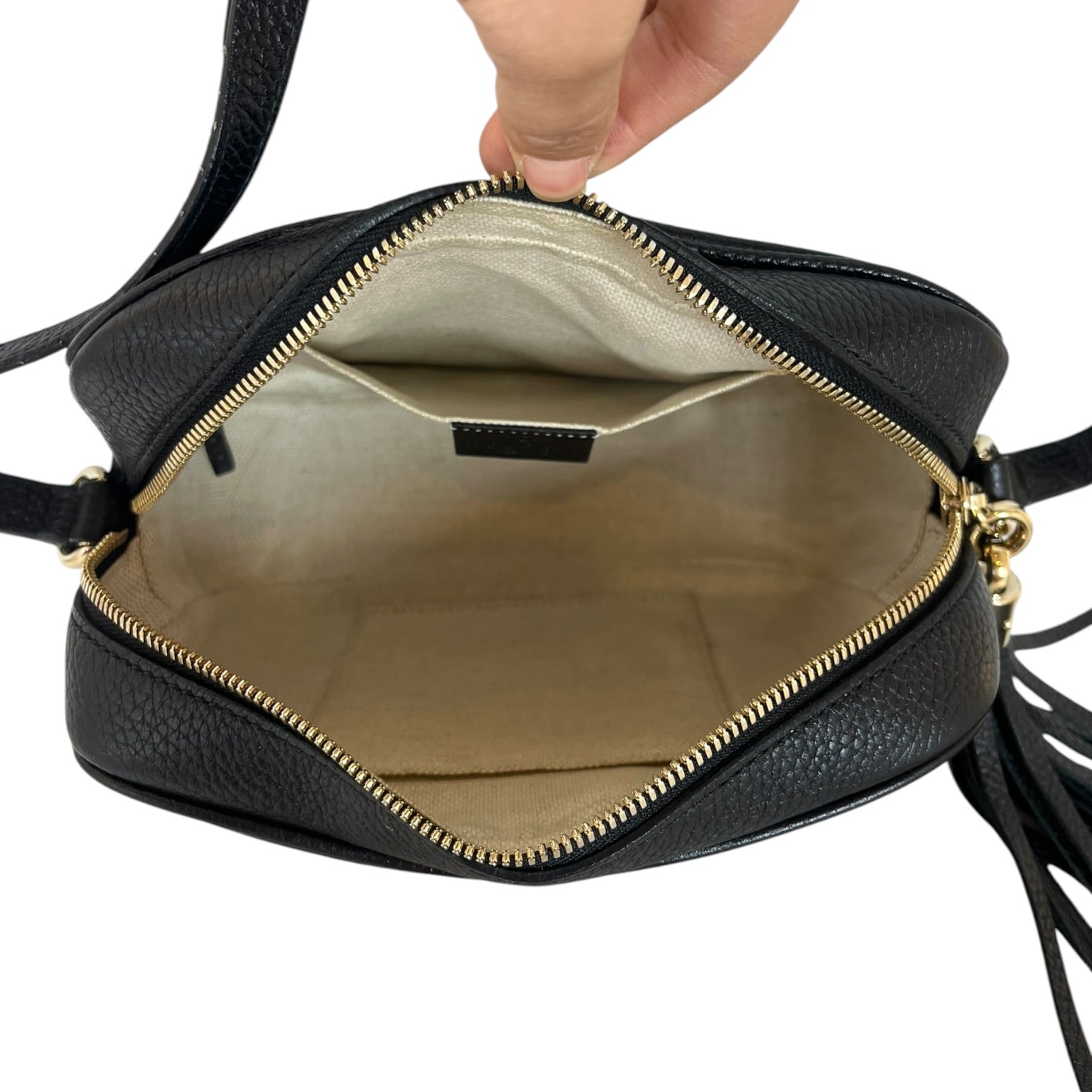 GUCCI/Cross Body Bag/Leather/BLK/SOHO DISCO BAG view 6