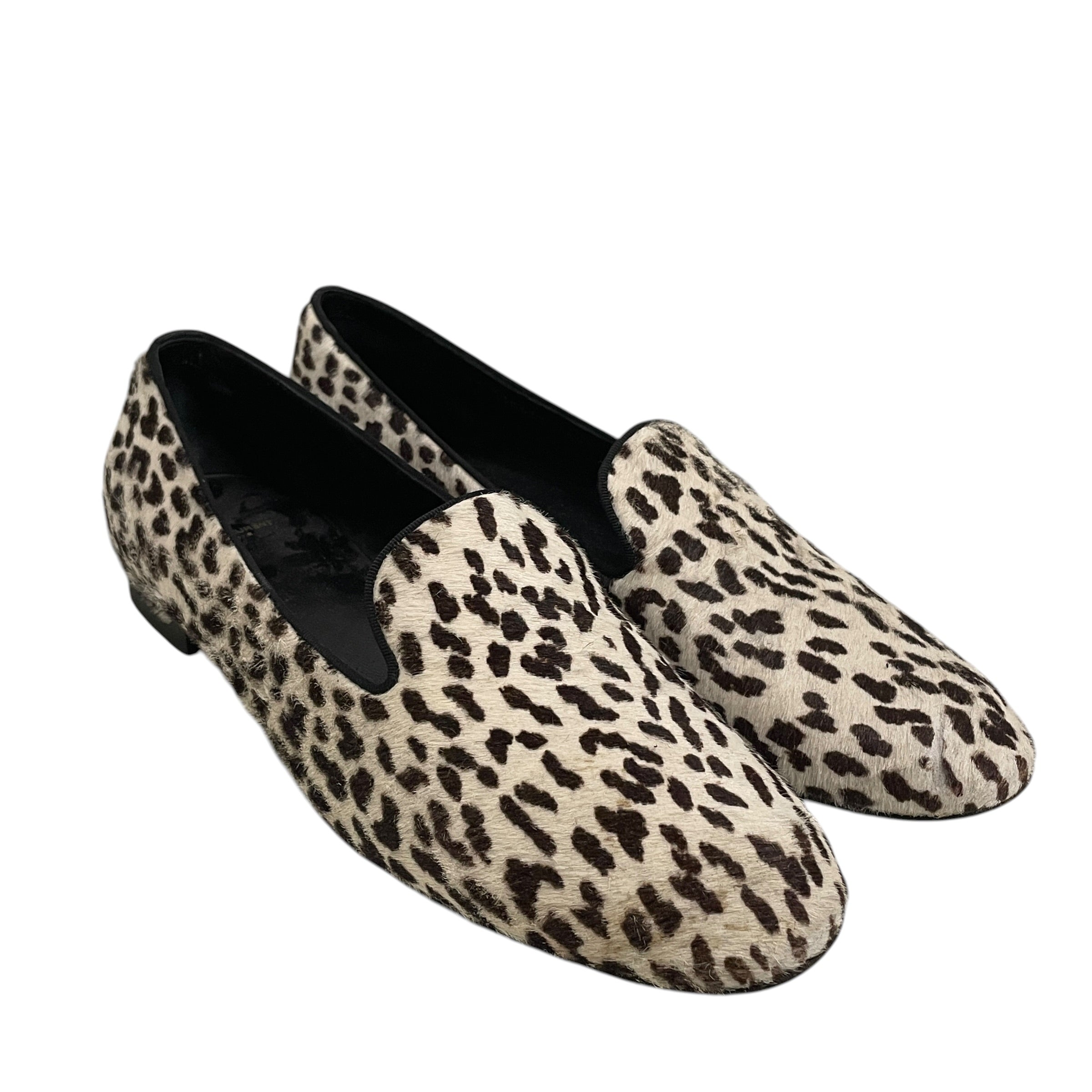 YVES SAINT LAURENT/Low-Sneakers/US 8/Animal Pattern/WHT/PNY HAIR LOAFER view 1