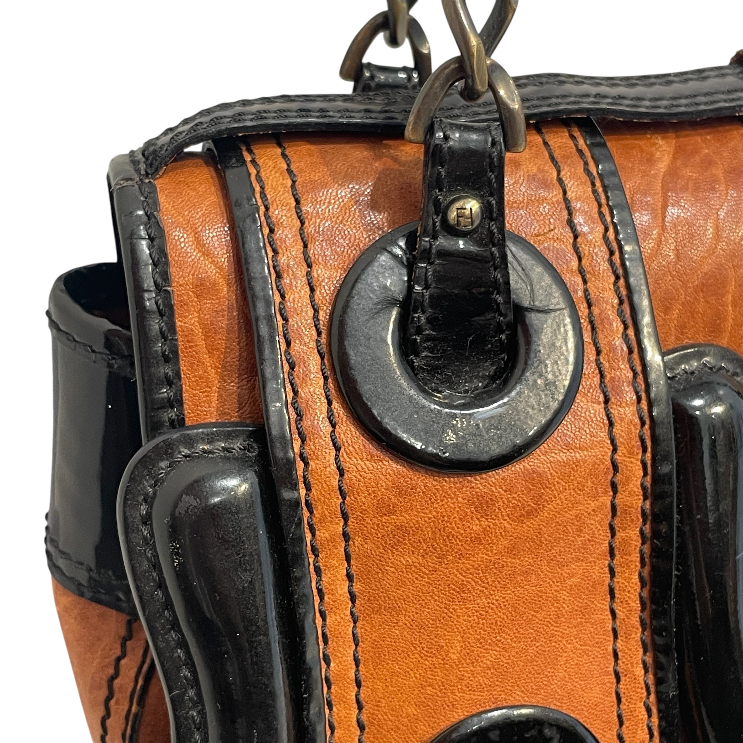 FENDI/Bag/Leather/BRW/Double Buckle Bag view 6