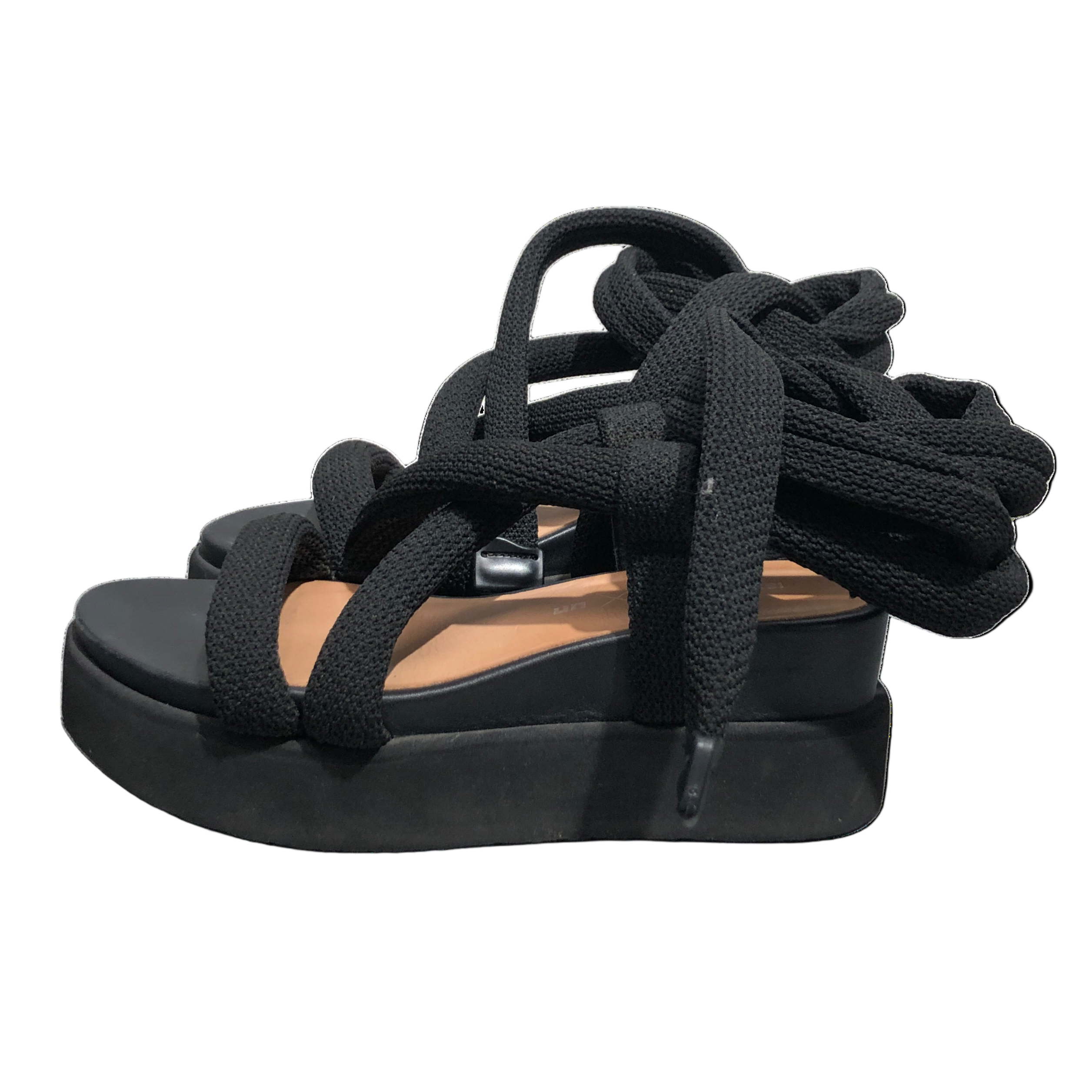 ISSEY MIYAKE/Sandals/EU 38/Cotton/BLK/ view 2