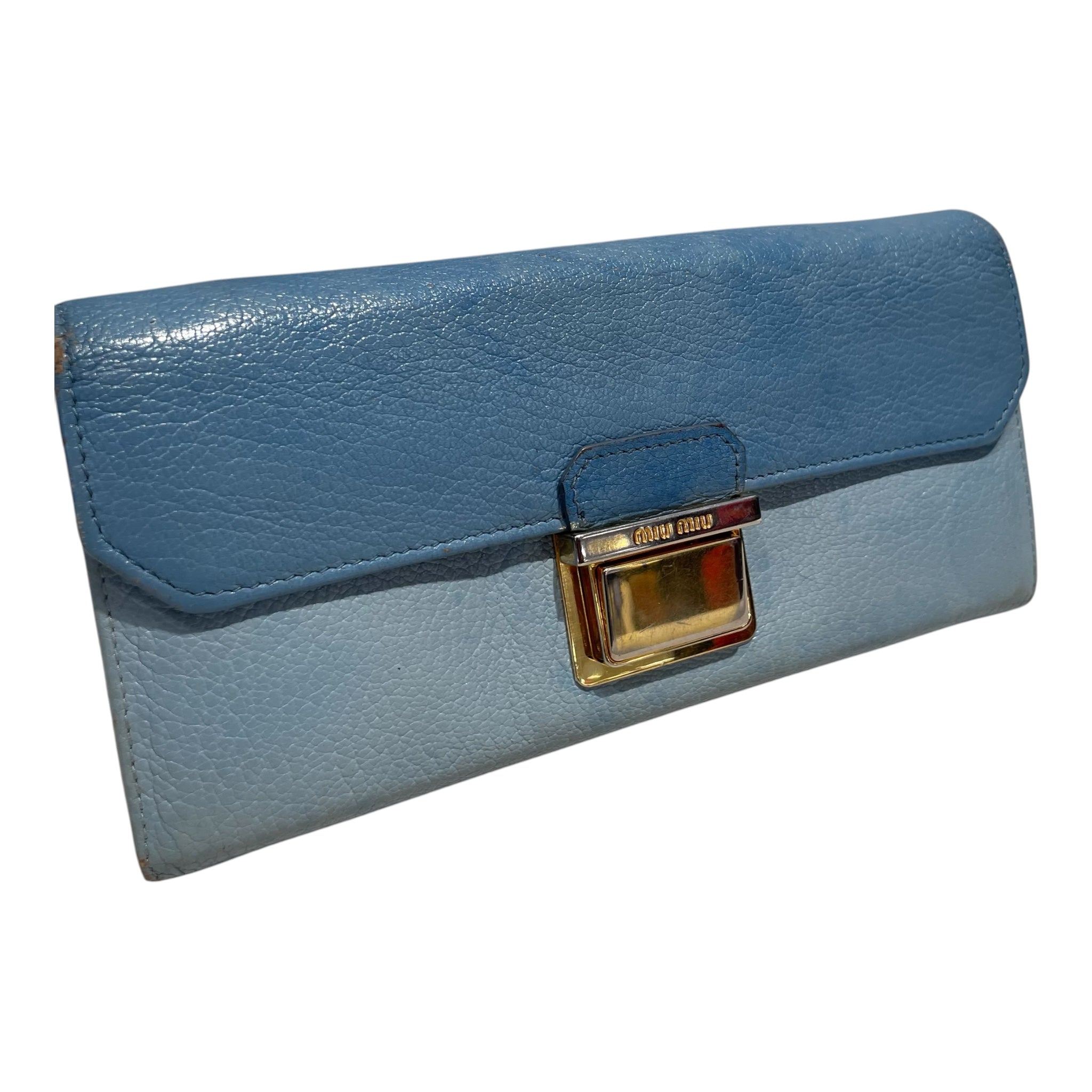 MIU MIU/Long Wallet/Leather/BLU/L's/BICOLOR LONG WALLET view 6