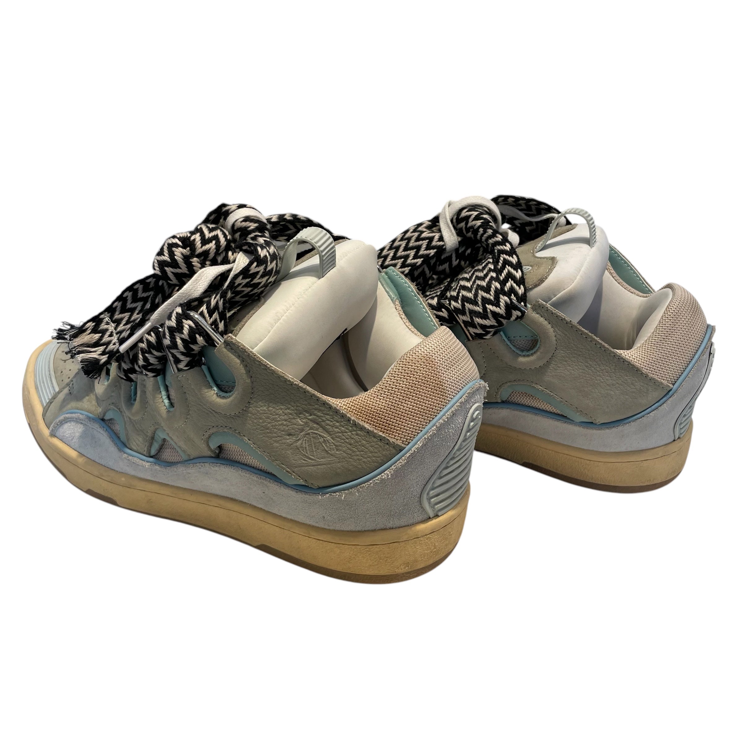 LANVIN/Low-Sneakers/EU 43/Nylon/BLU/light blue/ fat leather view 2