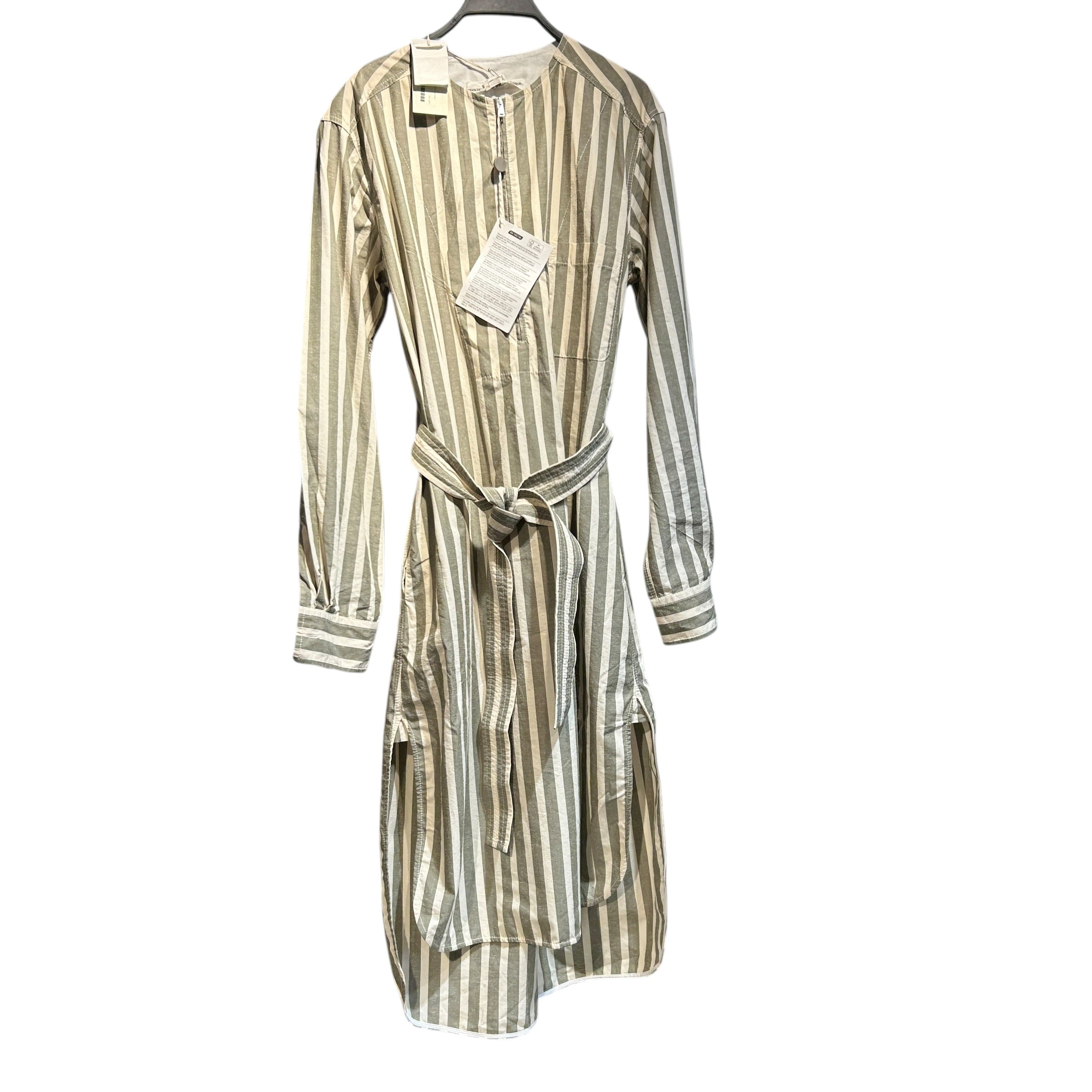 GOLDEN GOOSE/LS Dress/XS/Stripe/Cotton/GRY/ view 1