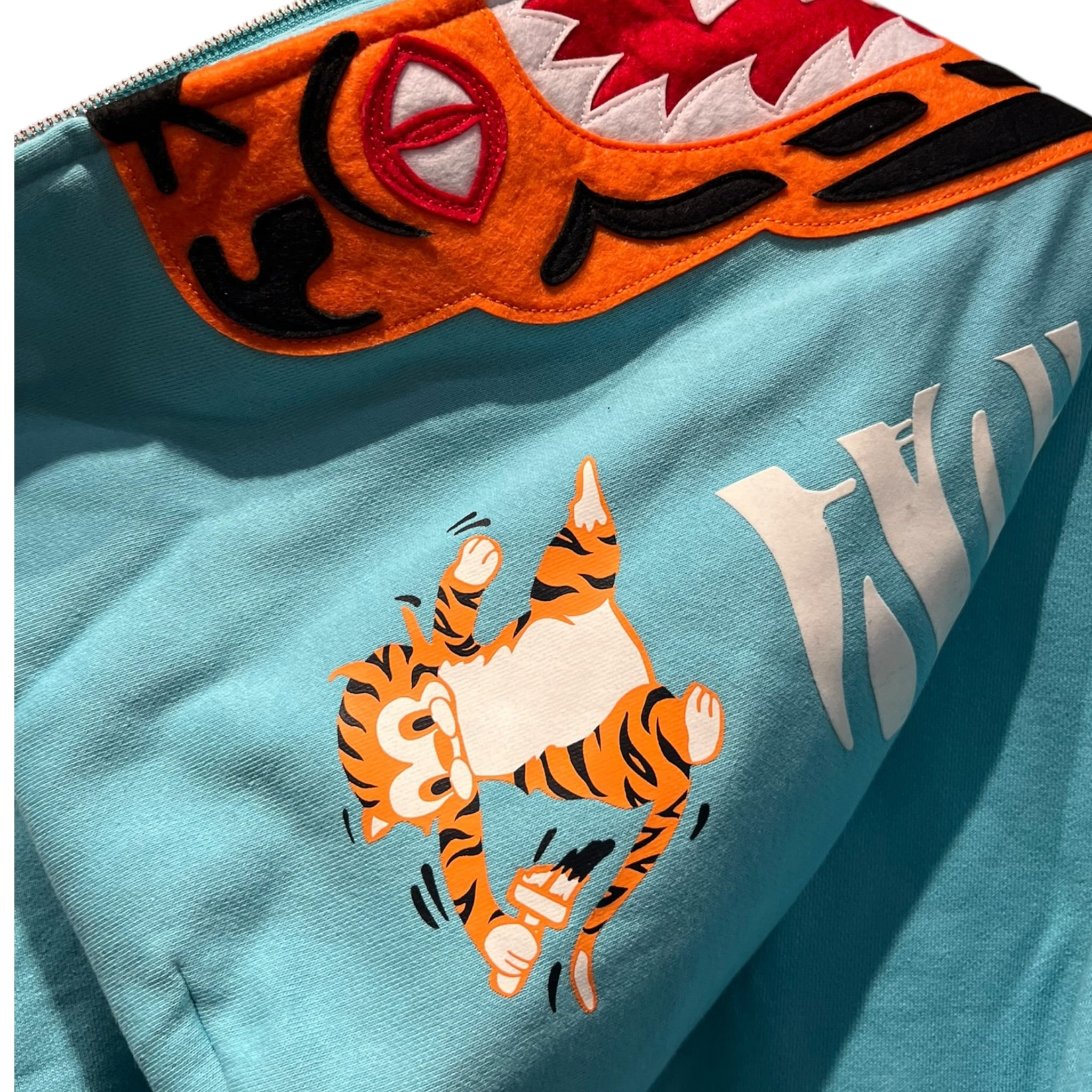 A BATHING APE/Zip Up Hoodie/XXL/Camouflage/Cotton/BLU/(1)Tiger Full Zip view 4