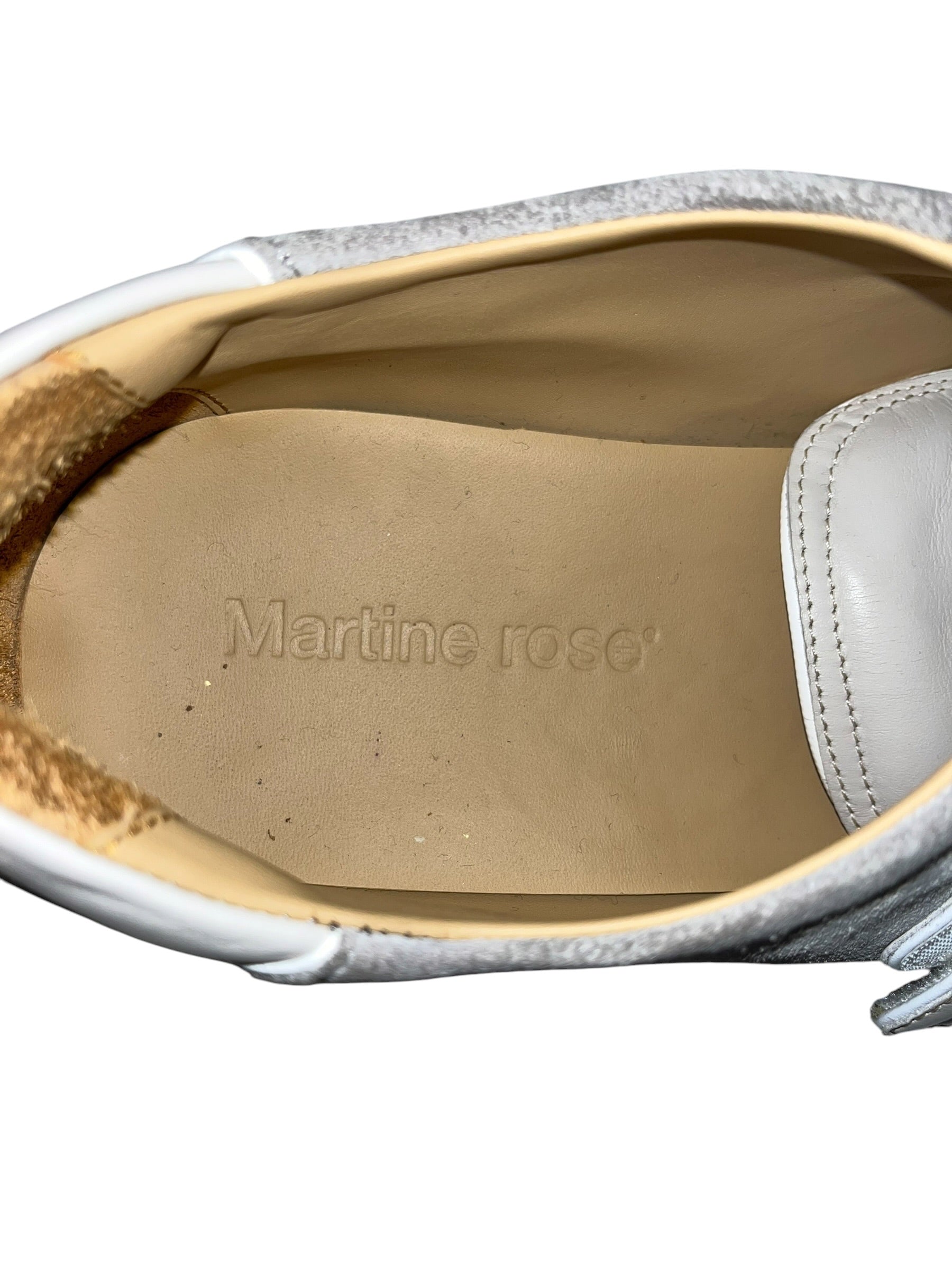 MARTINE ROSE/Loafers/EU 43/Suede/GRY/SNOUT LOAFERS VELCRO WHT GRY view 3