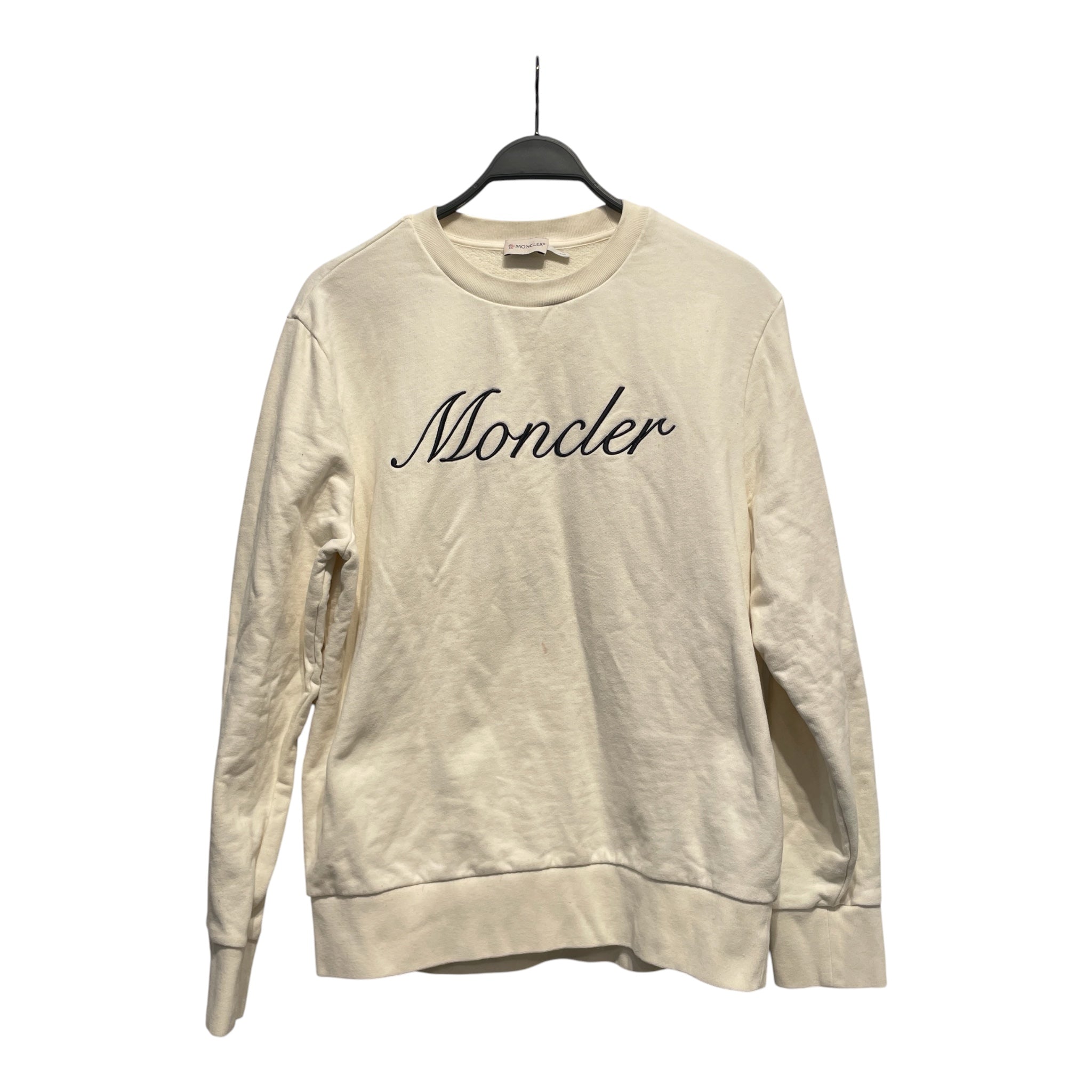 MONCLER/Sweatshirt/XL/Cotton/CRM/cursive logo view 1