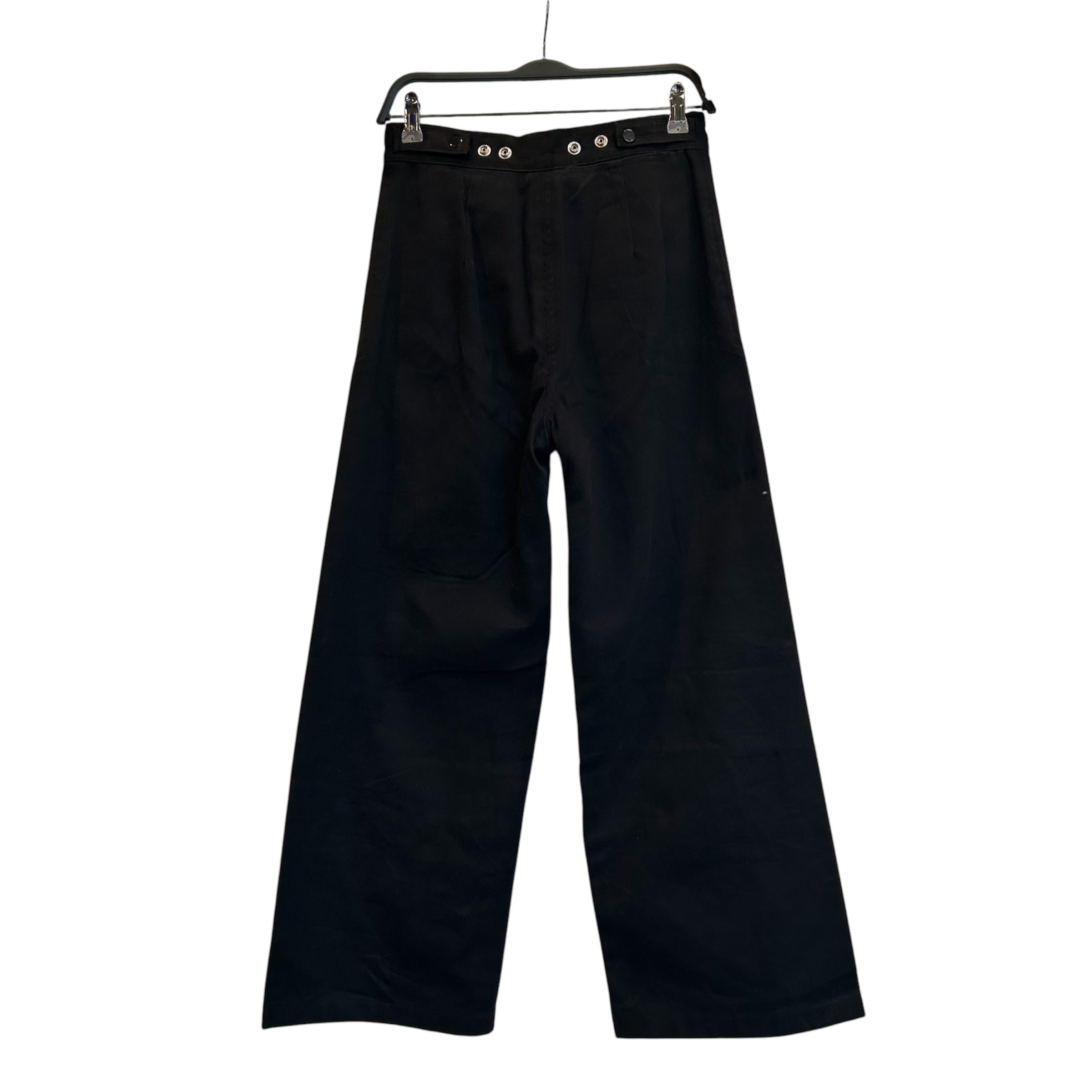 Francessca  Heights/Straight Pants/S/Cotton/BLK/Button Front view 2