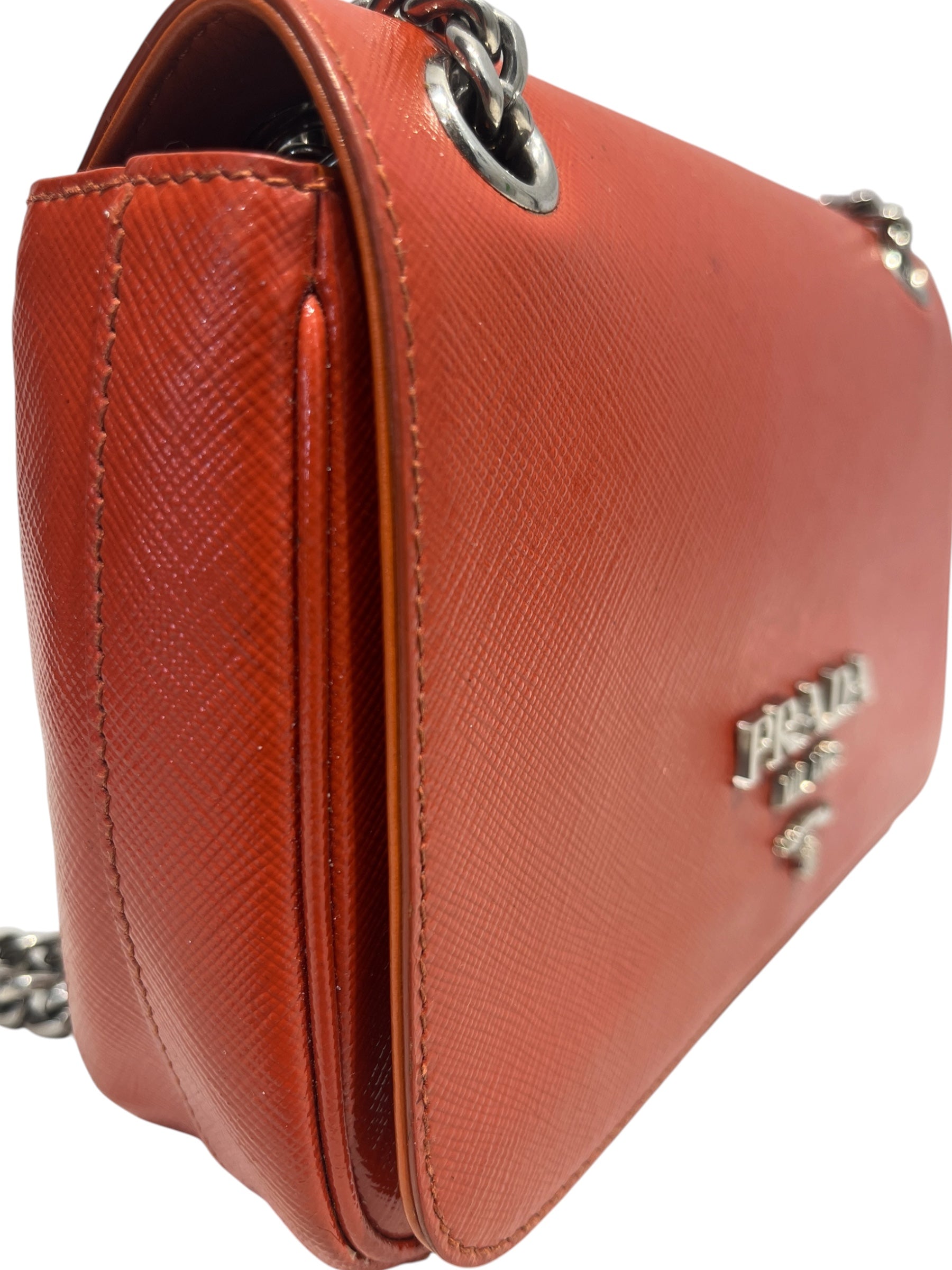 PRADA/Cross Body Bag/Leather/ORN/Saffiano Crossbody view 6