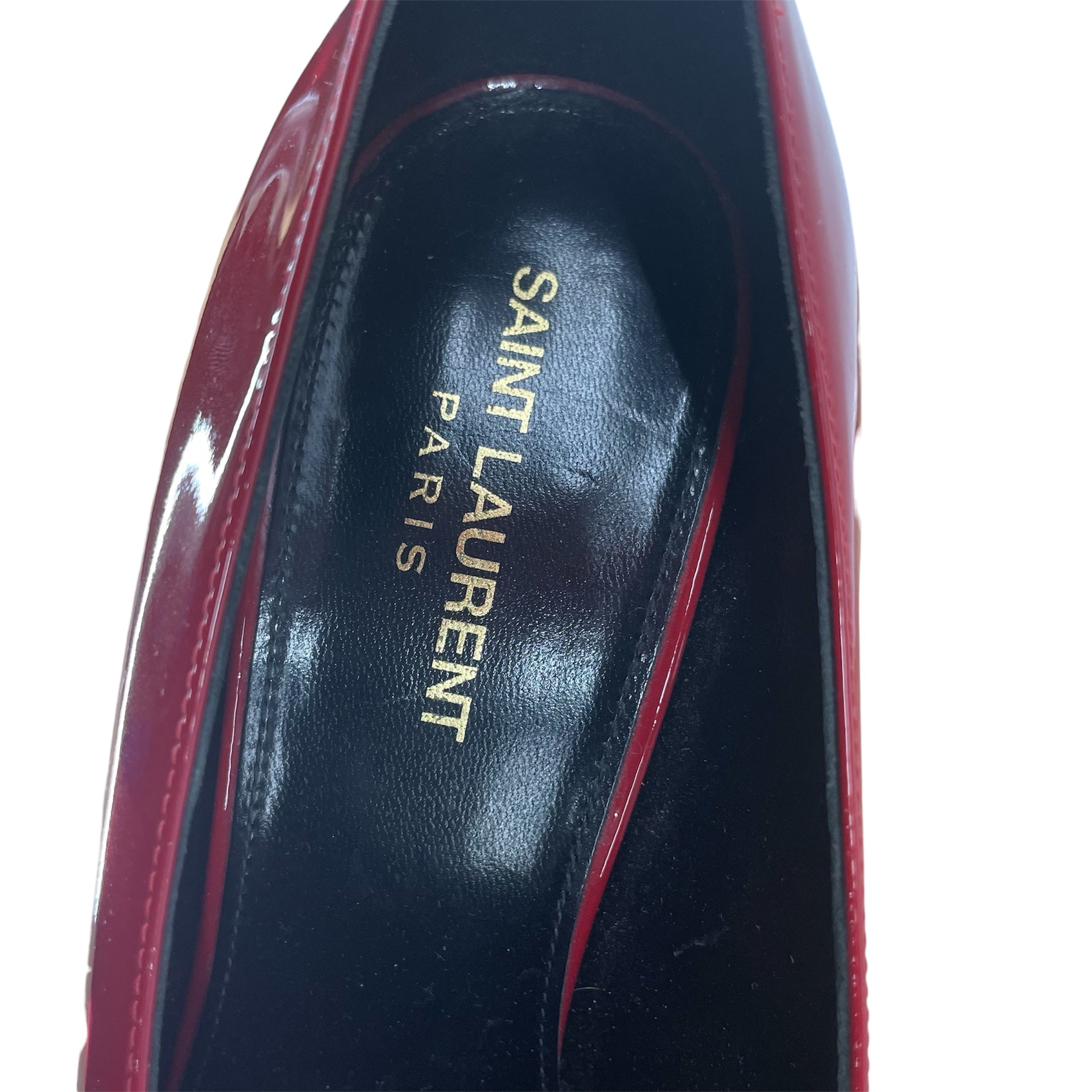 SAINT LAURENT/Heels/EU 39/Leather/RED/PATENT LEATHER SKINNY HEEL view 6