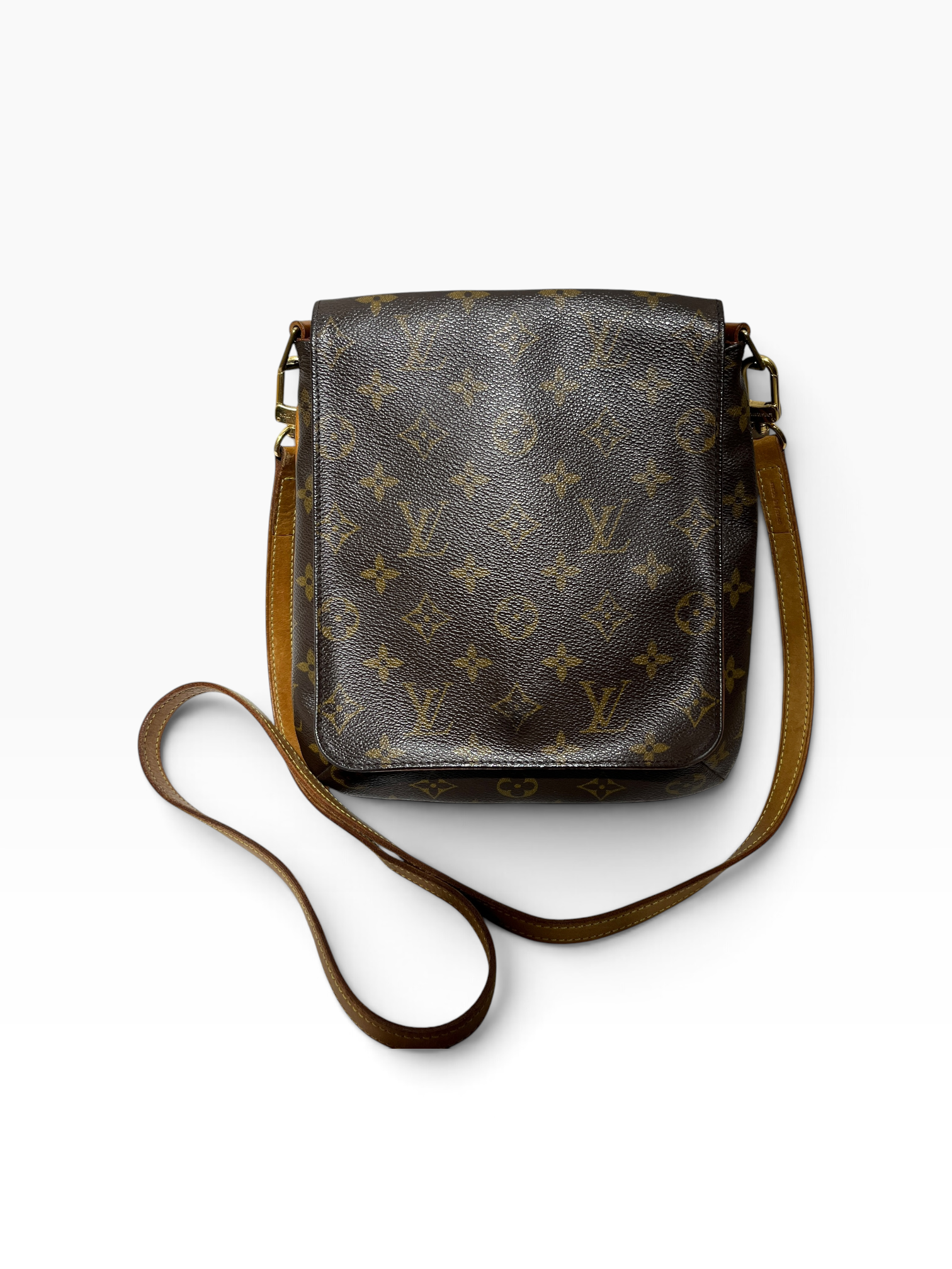 LOUIS VUITTON/Cross Body Bag/Monogram/Leather/BRW/Musette Salsa view 1