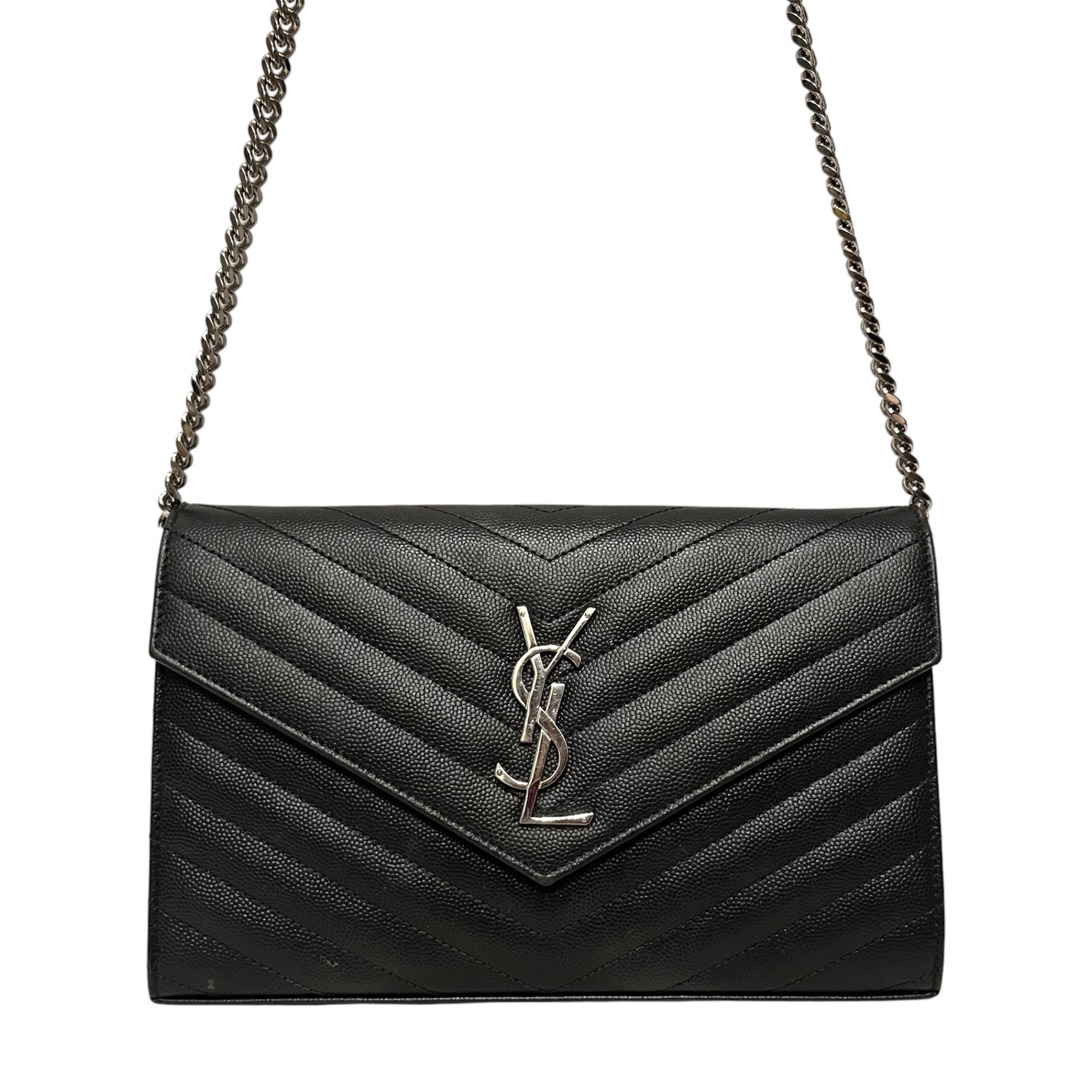 SAINT LAURENT/Cross Body Bag/Leather/BLK/ view 2