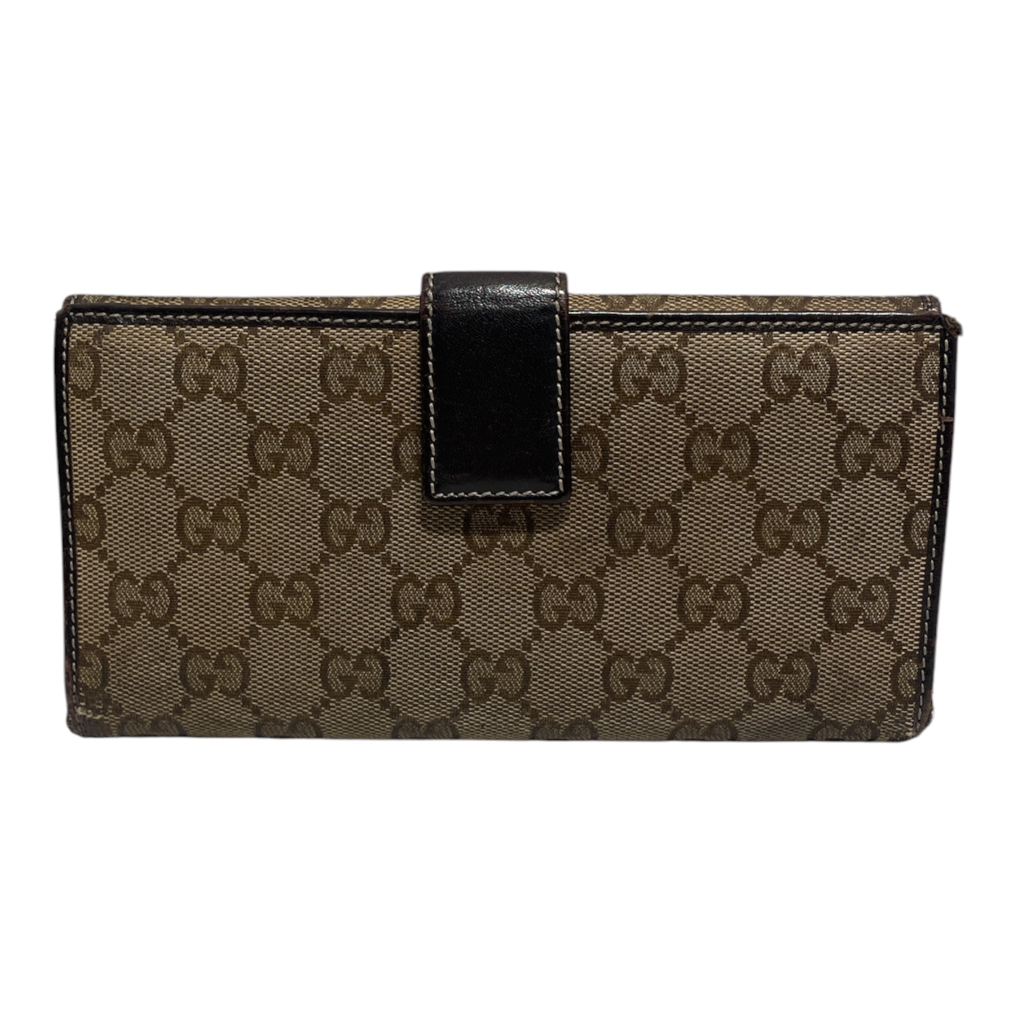 GUCCI/Long Wallet/Monogram/Cotton/KHK/L's/Continental Pelham Horsebit view 2