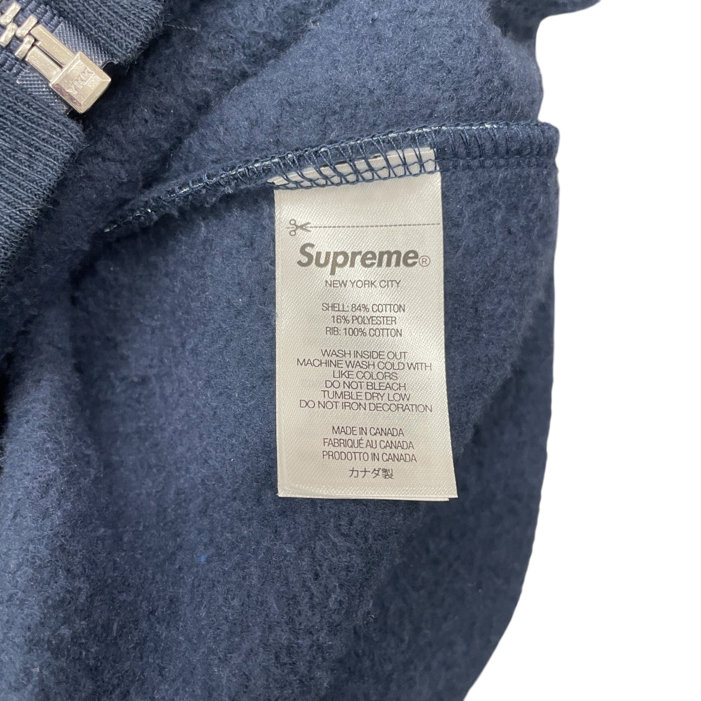 Supreme/Zip Up Hoodie/M/Stripe/Cotton/NVY/2026 DEVIL S LOGO view 4