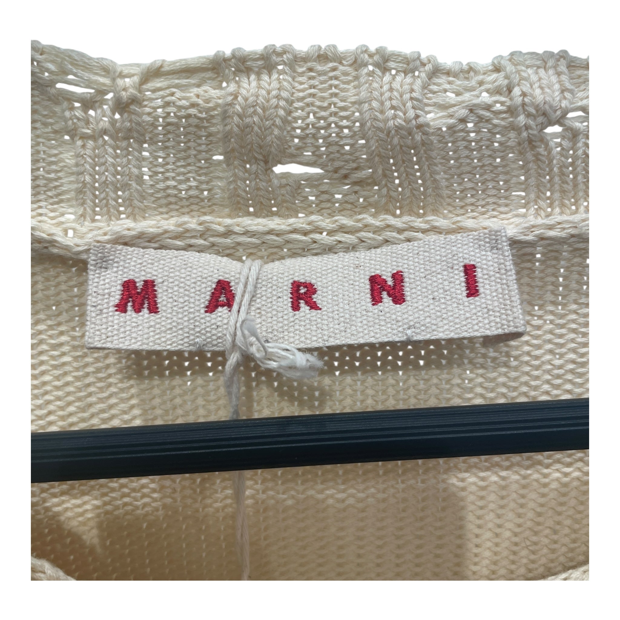MARNI/Sweater/36/Cotton/CRM/ROUNDNECK SWEATER MARNI LOGO view 3
