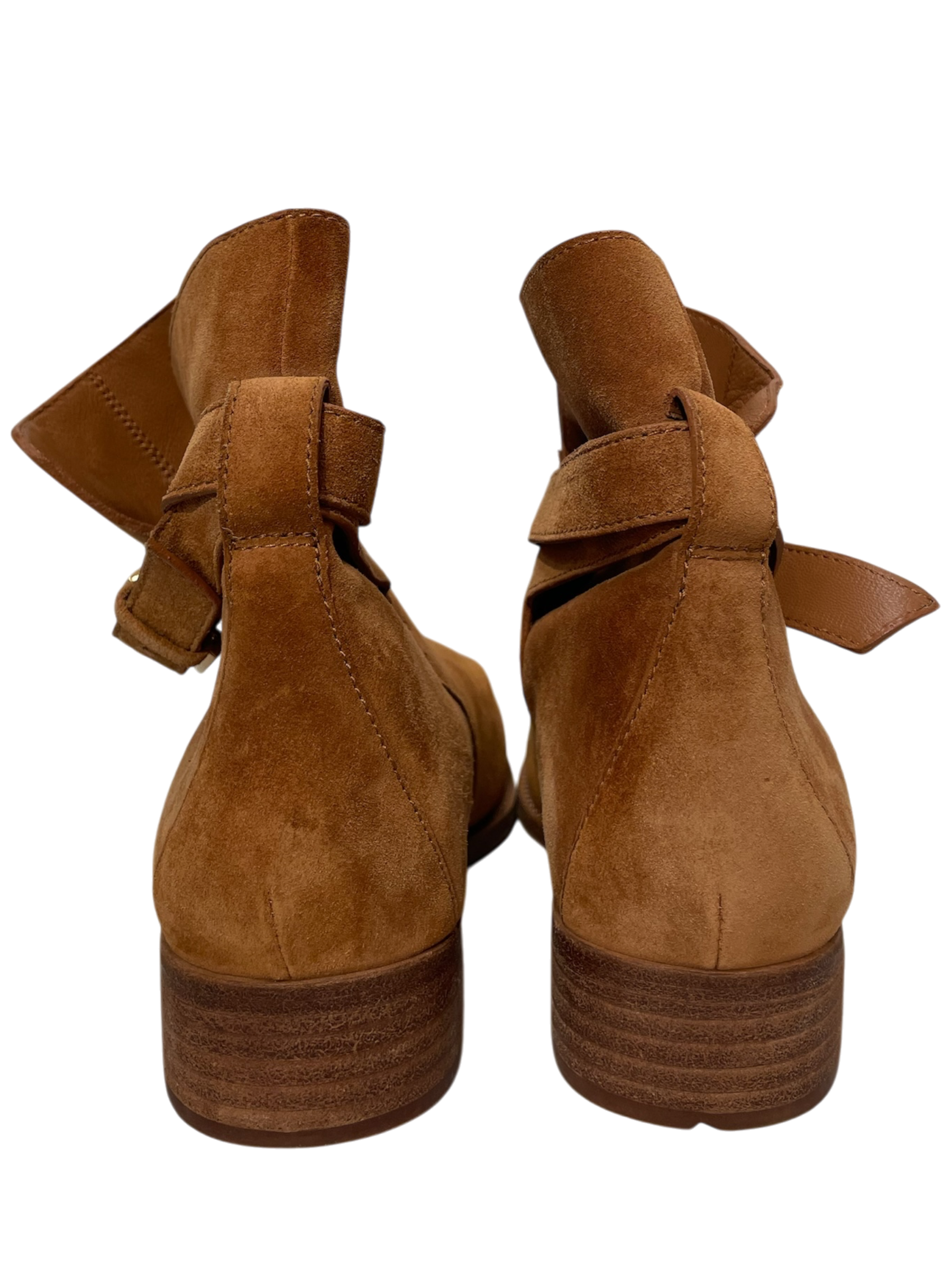 TORY BURCH/Chelsea Boots/US 8.5/Suede/CML/WRAP AROUND BUCKLE view 5
