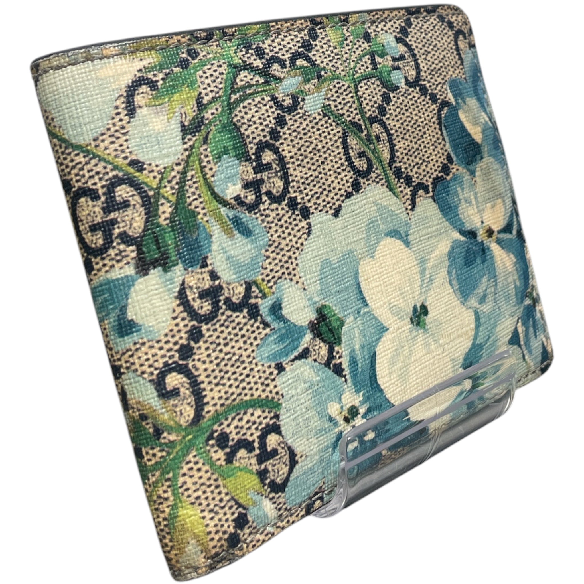 GUCCI/Bifold Wallet/Monogram/NVY/M's/GG bloom/floral view 1