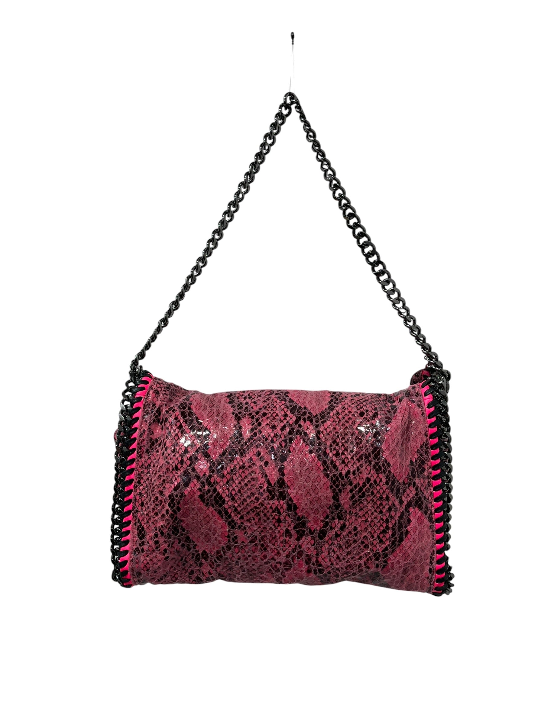 STELLAMcCARTNEY/Hand Bag/Animal Pattern/Leather/PNK/falabella hot pink snakeprint view 2
