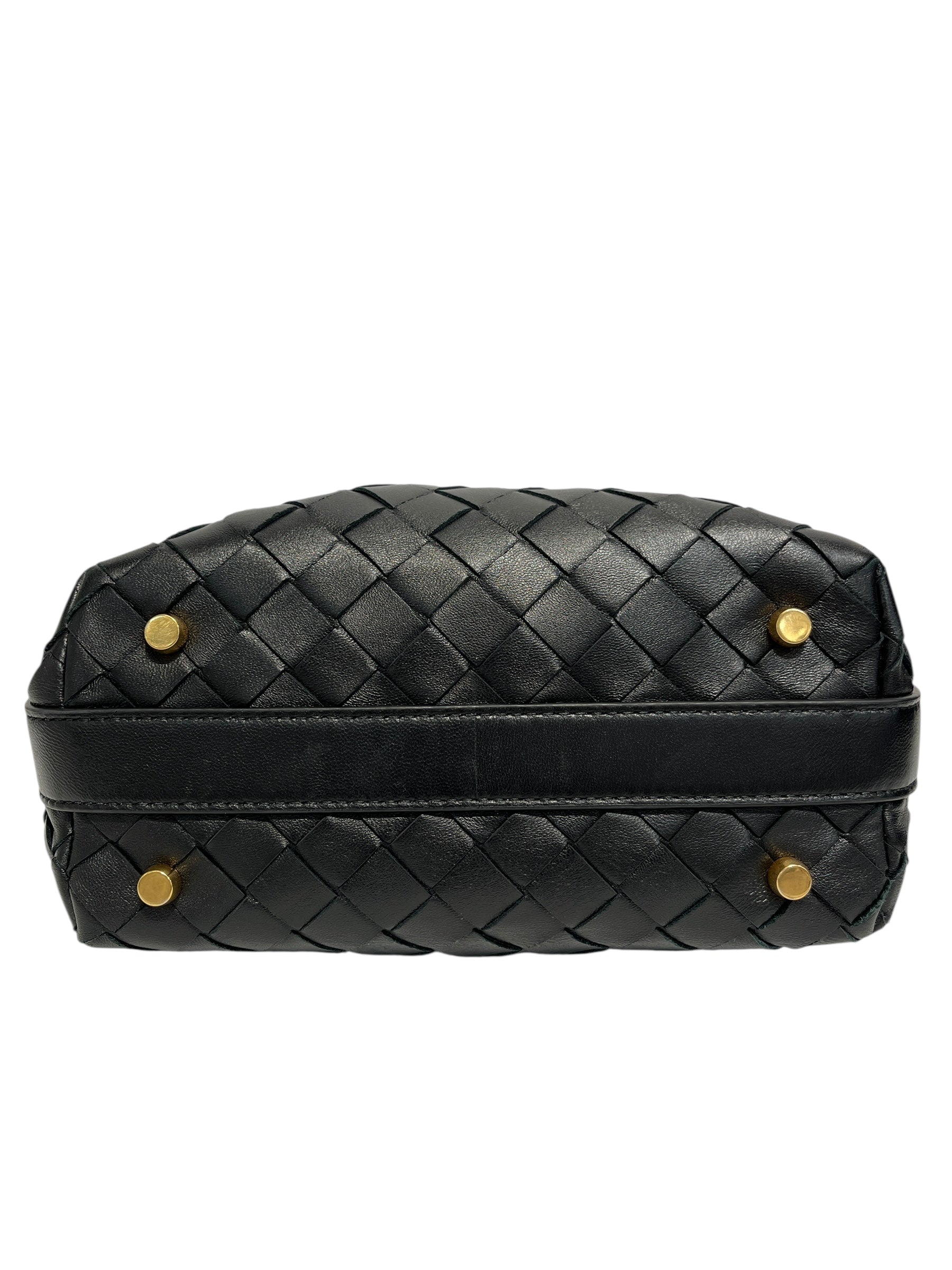 BOTTEGA VENETA/Hand Bag/Leather/BLK/WALLACE MINI WOVEN view 3