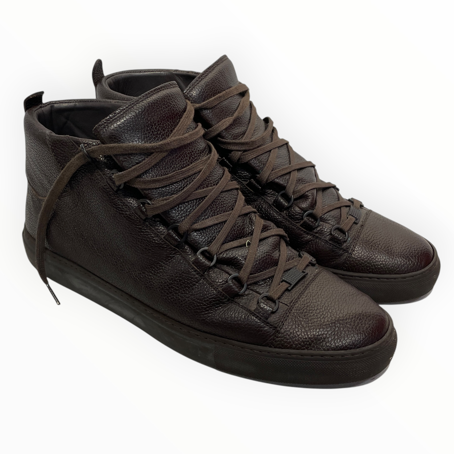 BALENCIAGA/Hi-Sneakers/EU 46/Leather/BRW/Arena High Top view 1