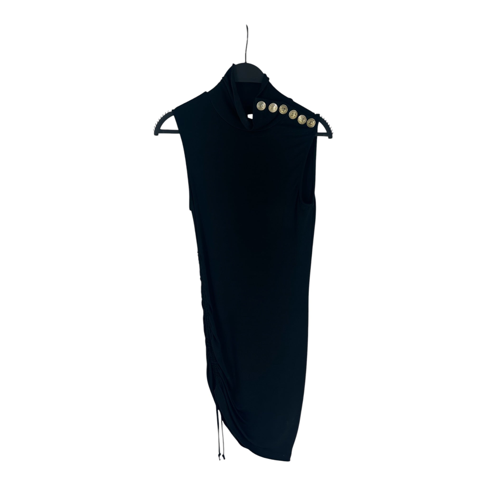 PIERRE BALMAIN/Dress/36/BLK/MILITARY BUTTONS SLEEVELESS view 1
