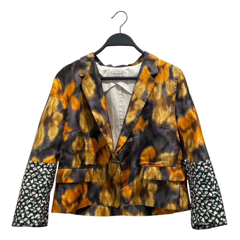 DRIES VAN NOTEN/Tailored Jkt/40/All Over Print/Silk/MLT/