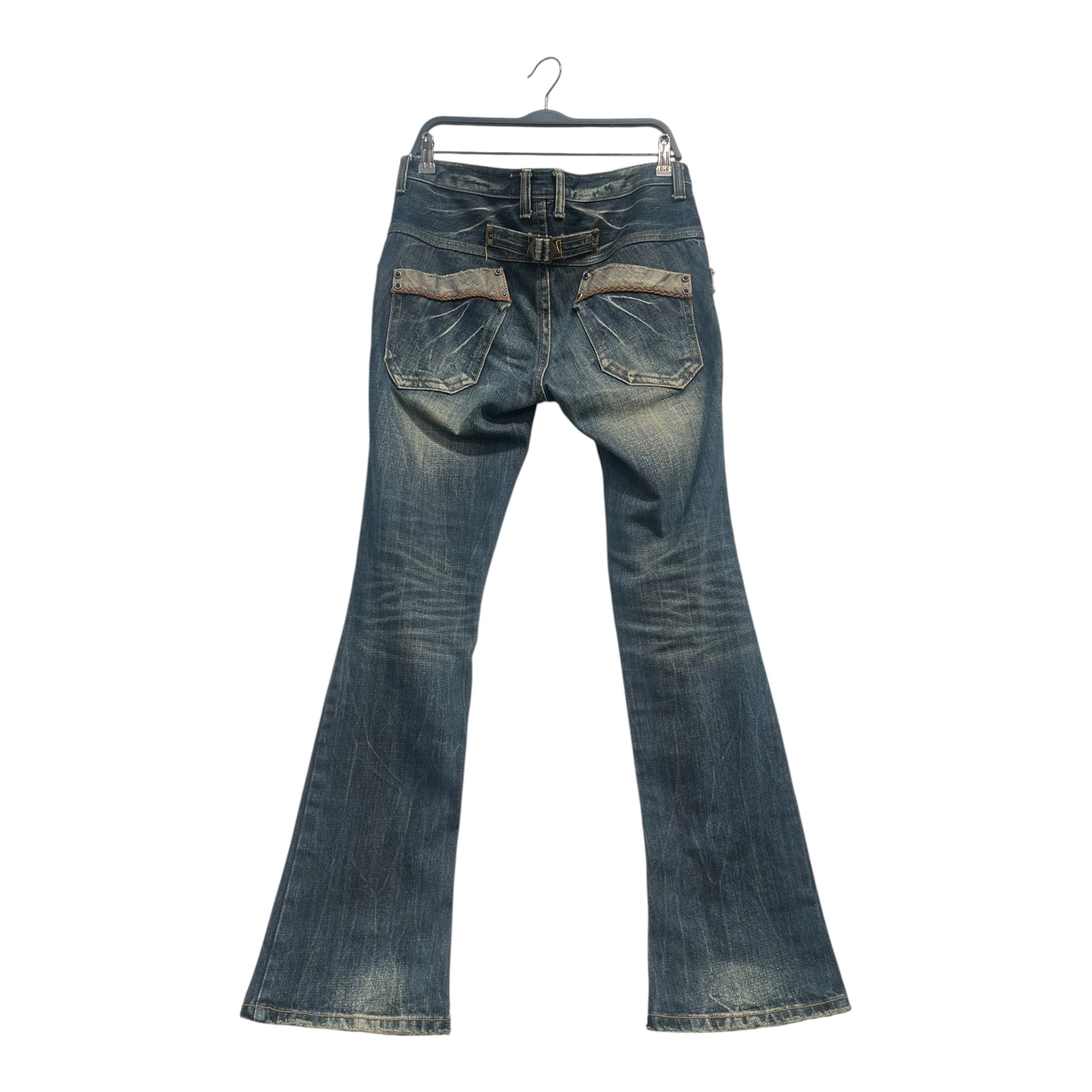 pure paradise/Pants/M/Cotton/BLU/bedazzeled pockets view 2