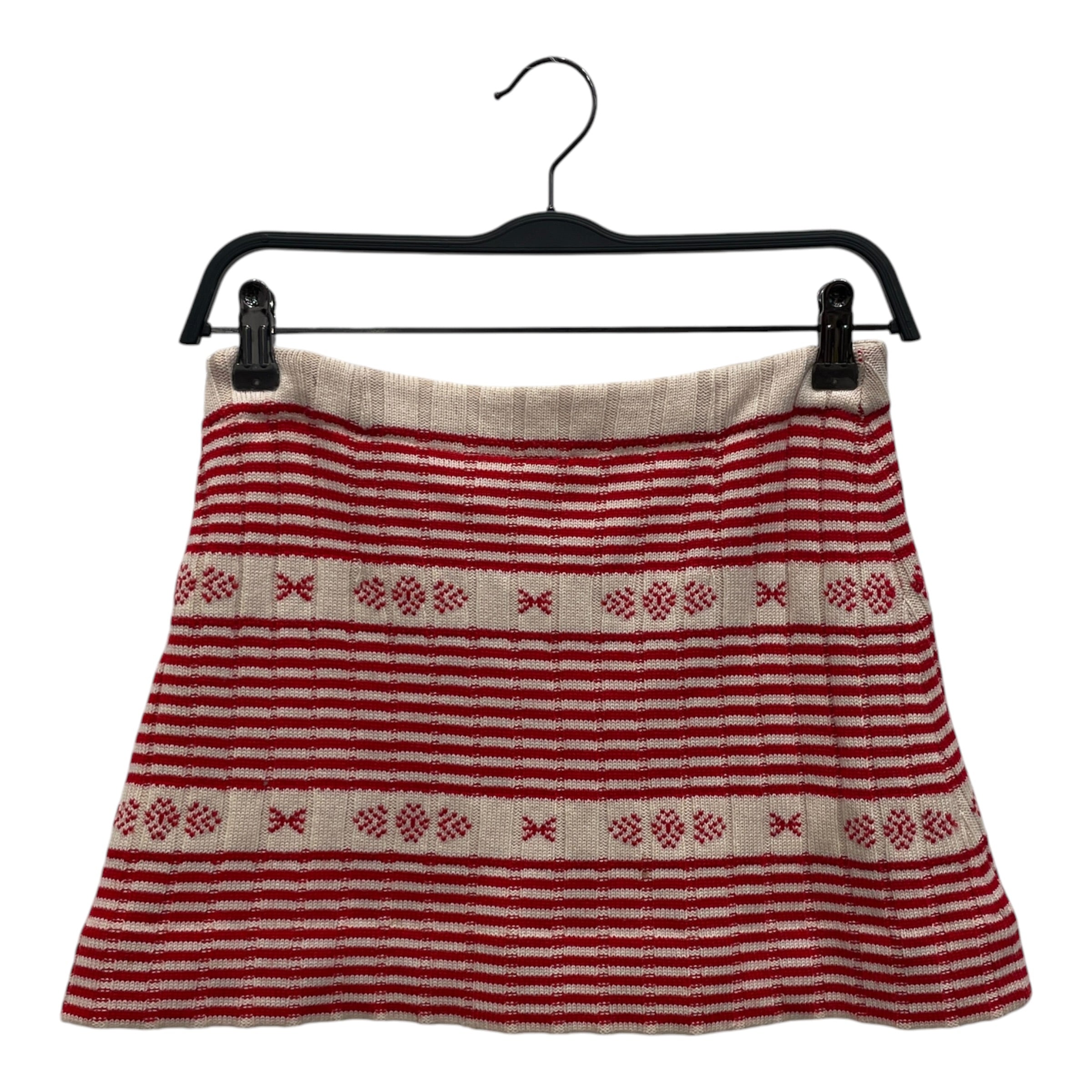 MIU MIU/Skirt/38/Stripe/Wool/RED/Mini Length/KNIT X MAS VIBES view 2