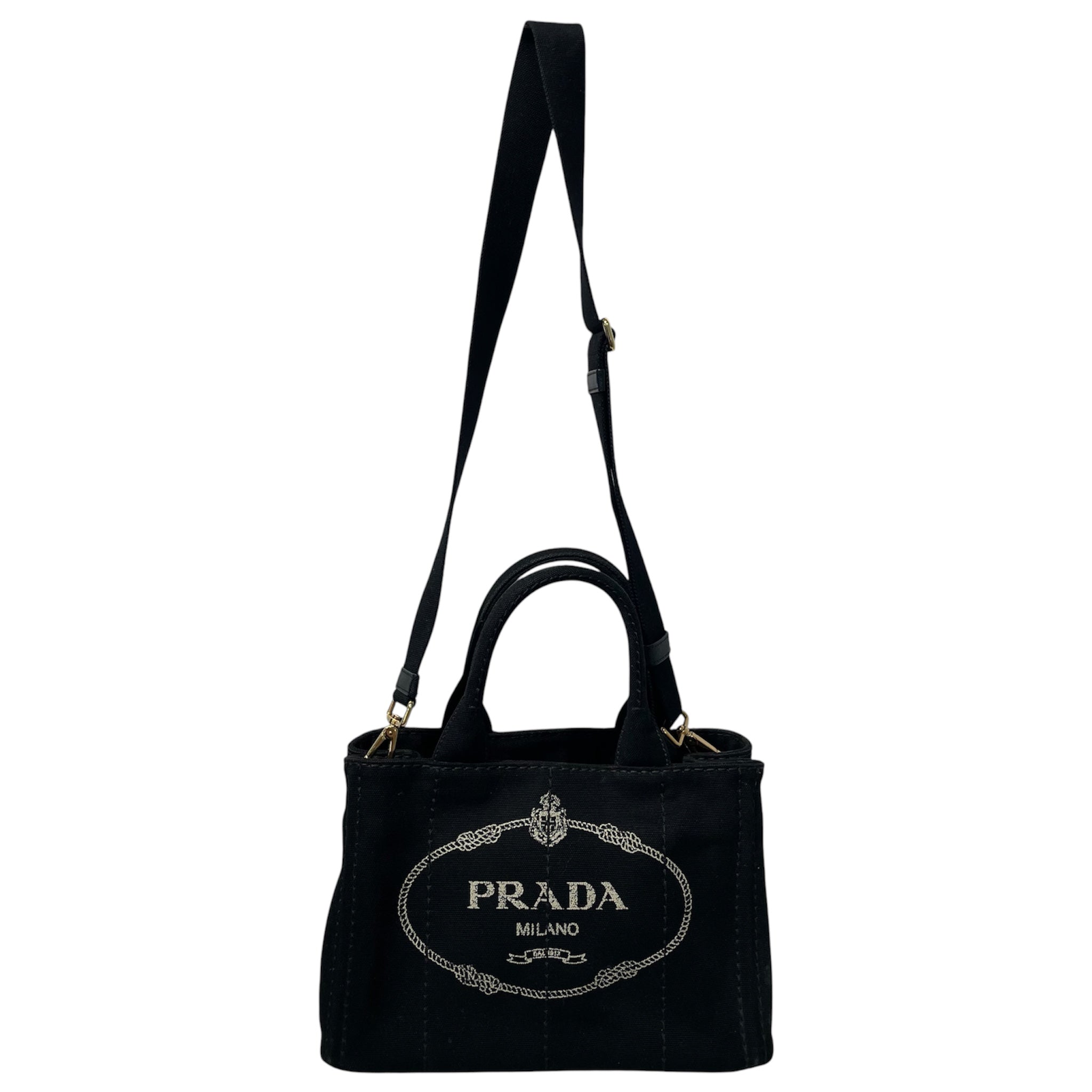 PRADA/Bag/Cotton/BLK/Prada Canapa Canvas view 7