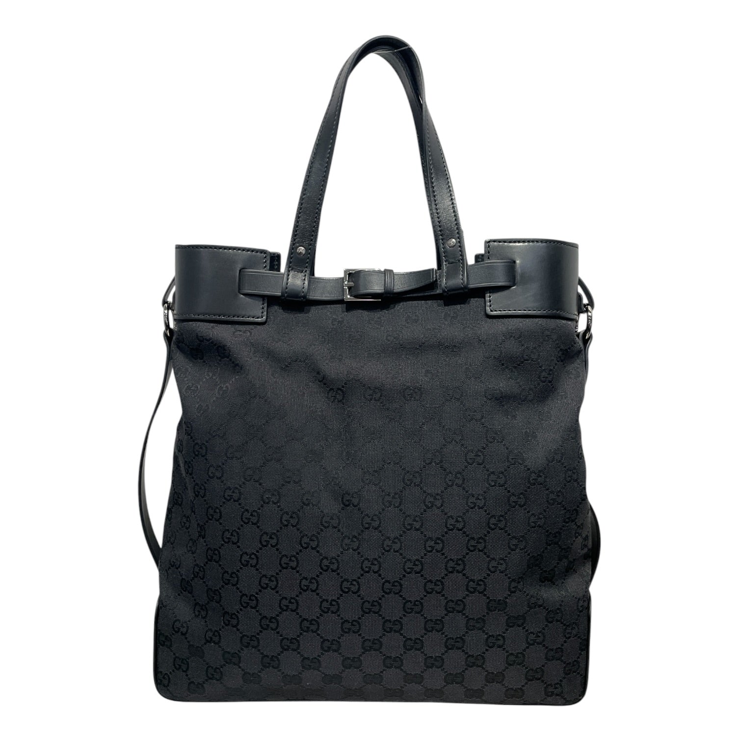 GUCCI/Tote Bag/Monogram/BLK/Belted Tote 107756 view 2