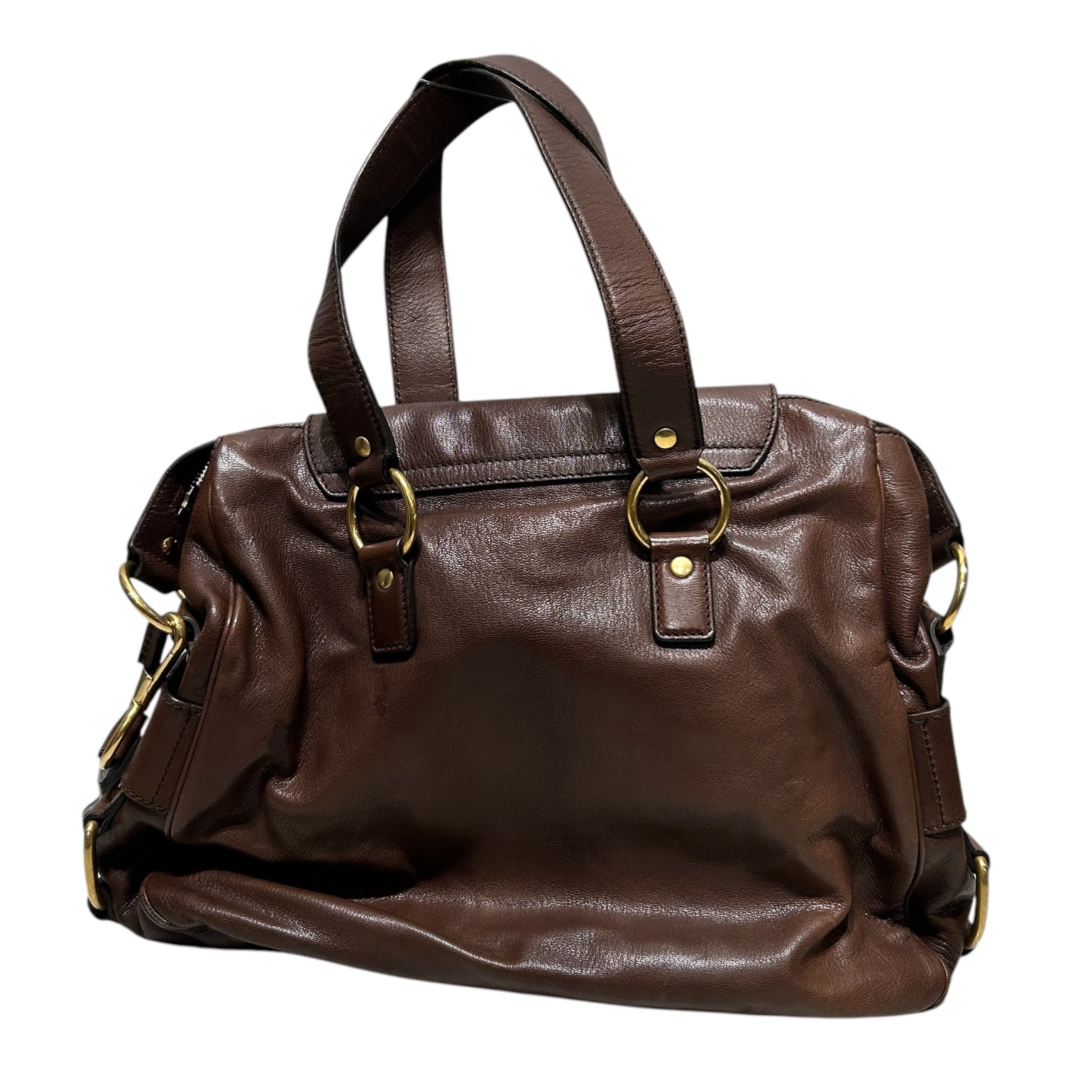 YVES SAINT LAURENT/Cross Body Bag/BRW/GOLD HRDWRE TWIST BUCKLE view 2