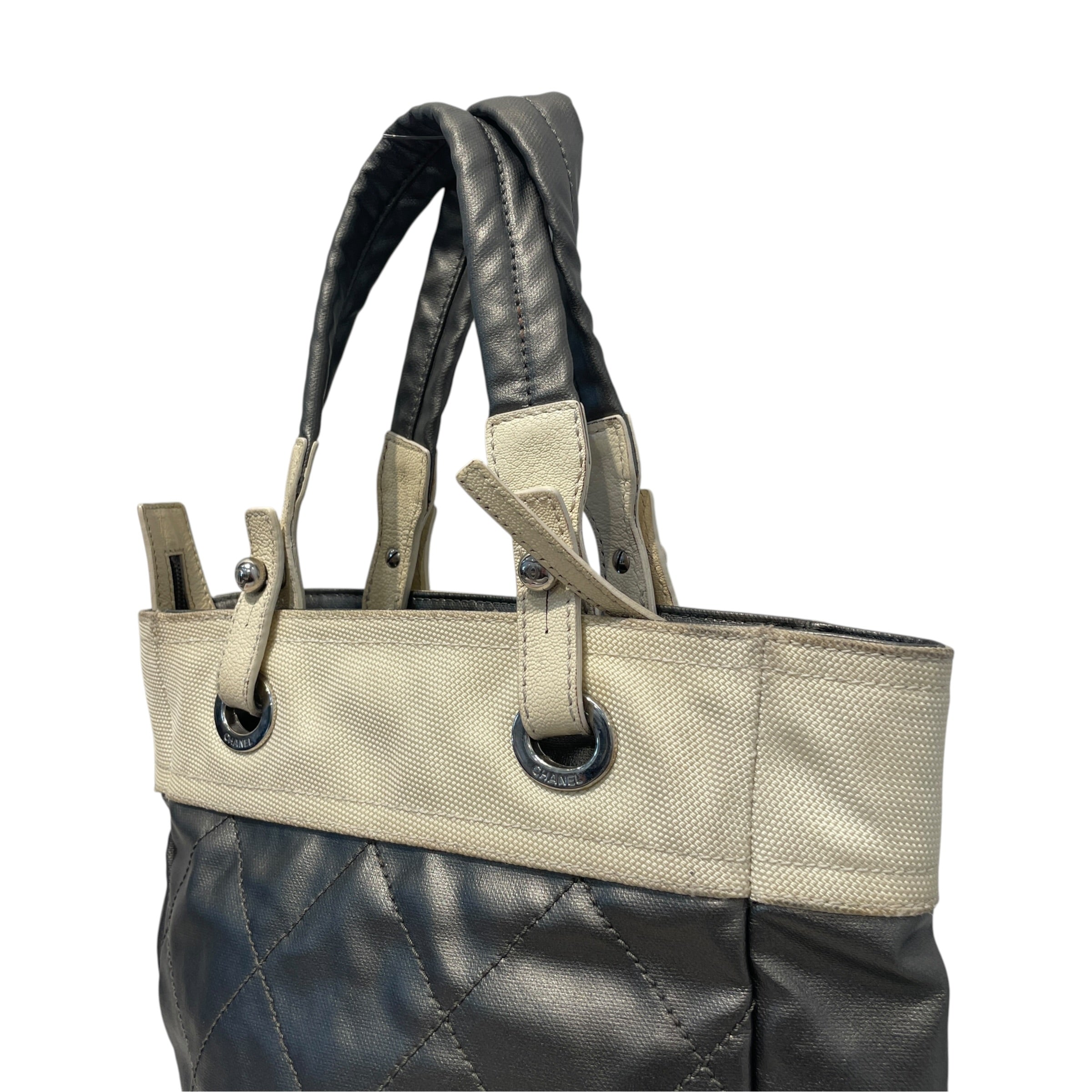 CHANEL/Tote Bag/Leather/SLV/Small Paris-Biarritz Tote Bag view 5