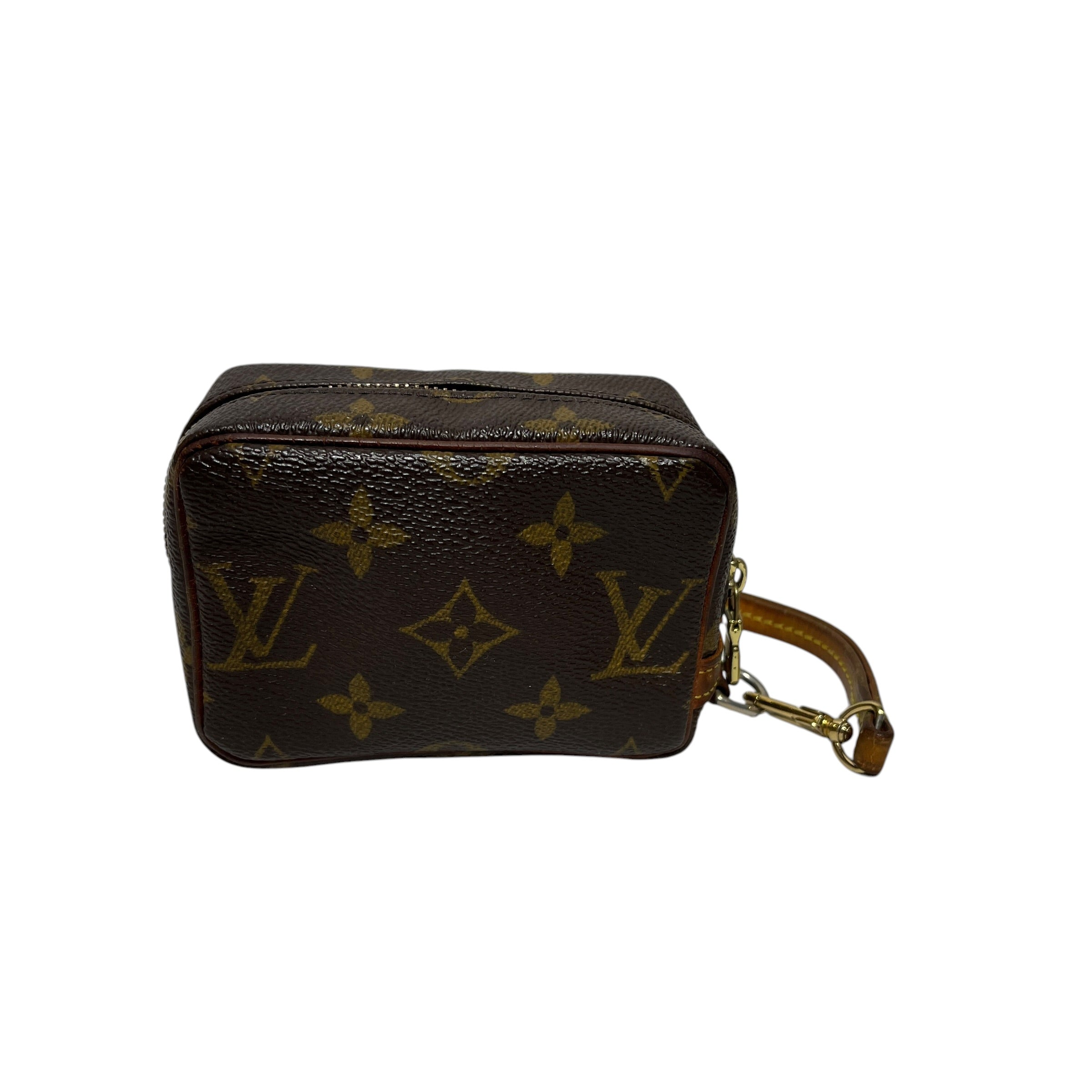 LOUIS VUITTON/Pouch/Monogram/Leather/BRW/Pochette w/ Wrist Strap view 1