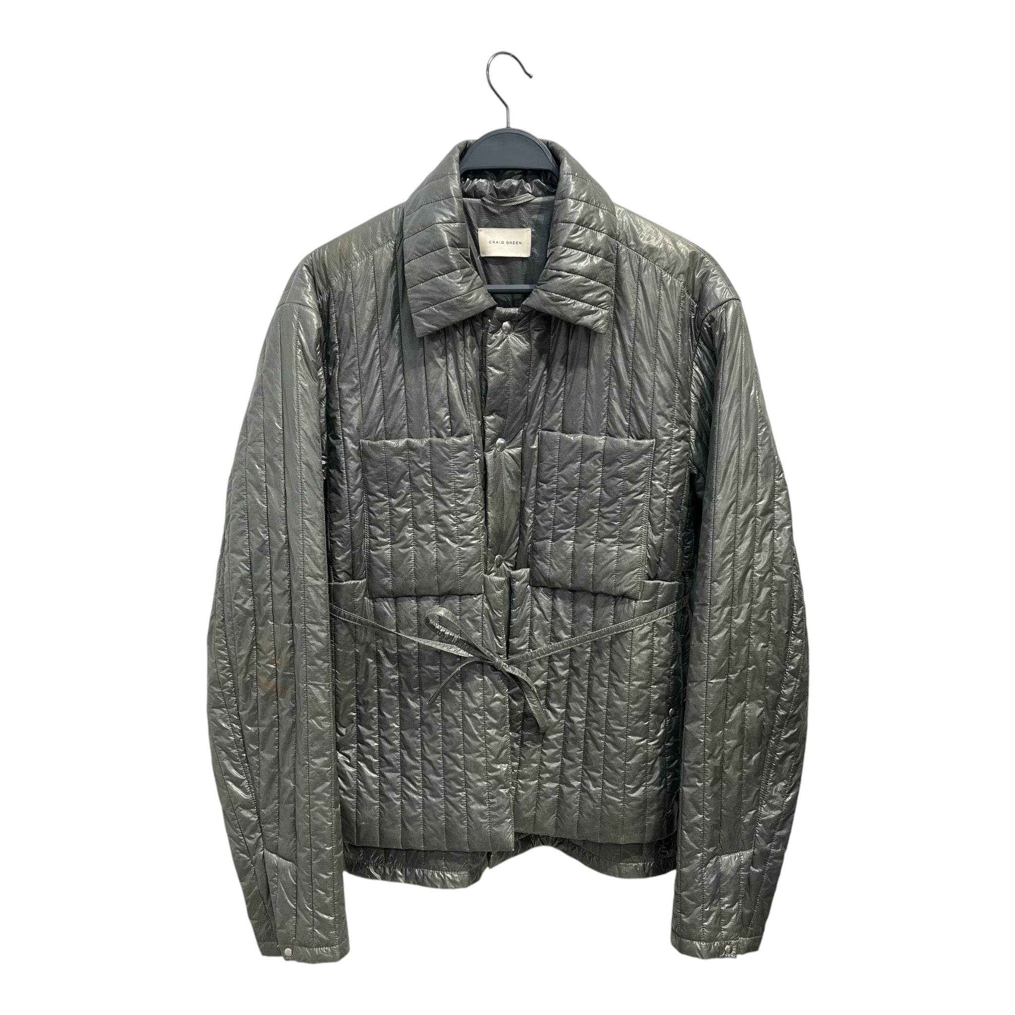 CRAIG GREEN/Puffer Jkt/L/Polyester/GRN/WAIST BELT view 1