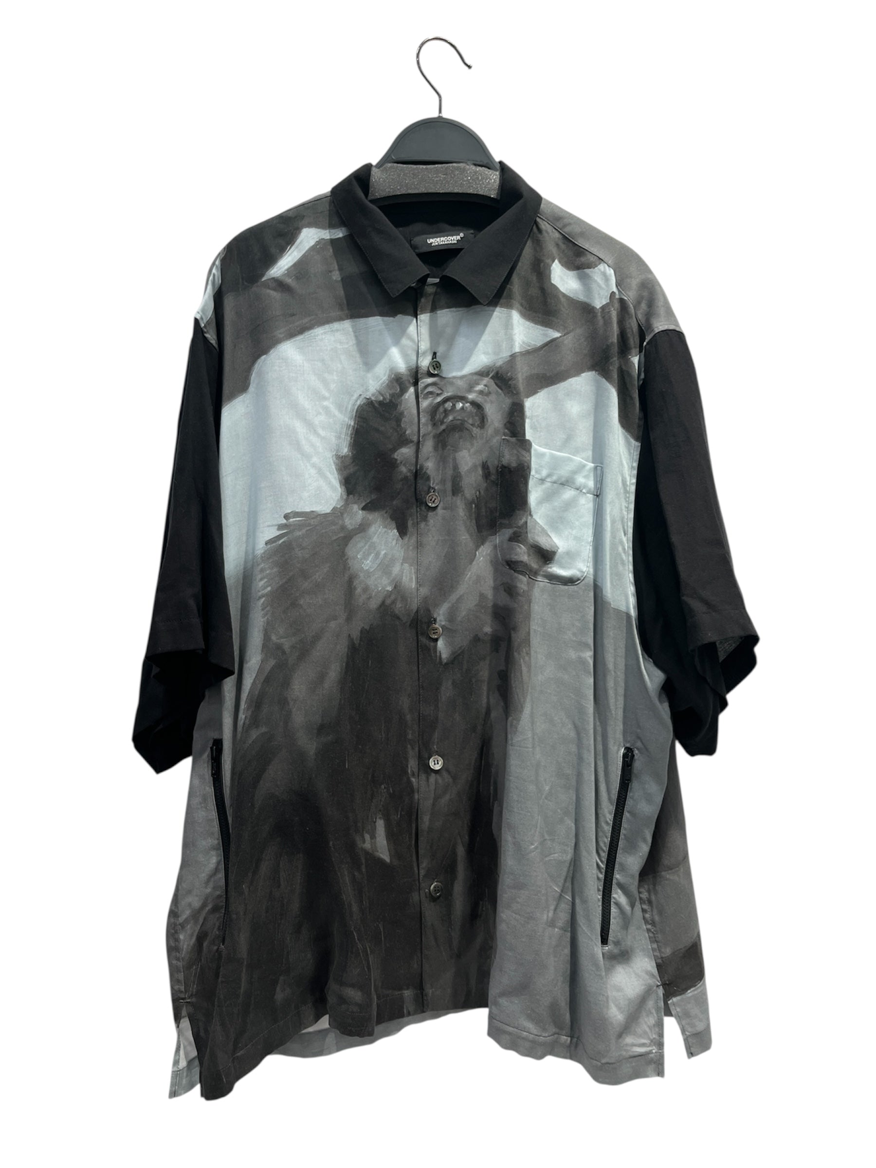 UNDERCOVER/SS Shirt/4/BLK/Dress/All Over Print/ view 1