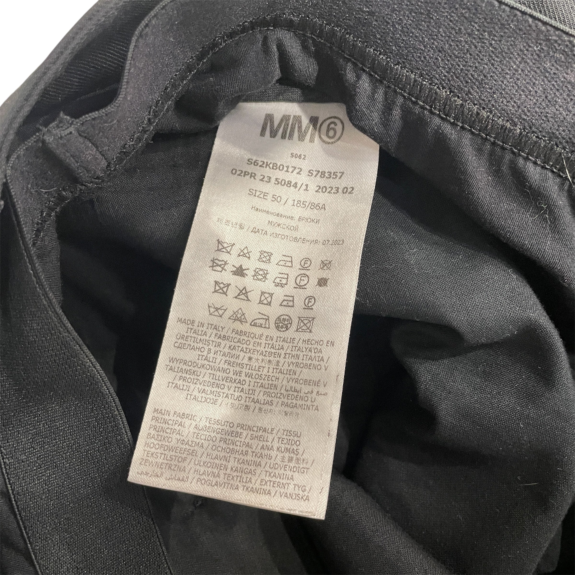 MM6/Pants/50/Cotton/BLK/S62KB0172 view 5